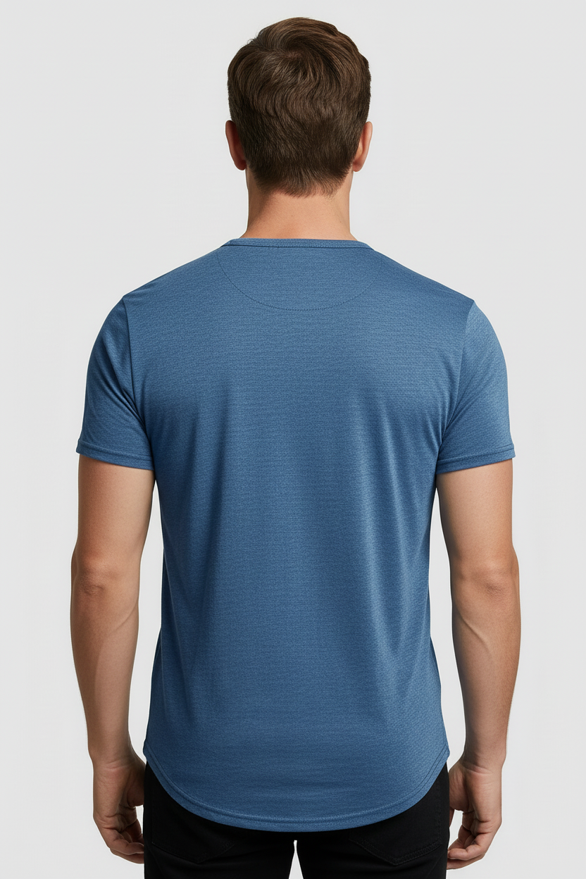 Men’s T Shirt | Henley with Button Placket - 2