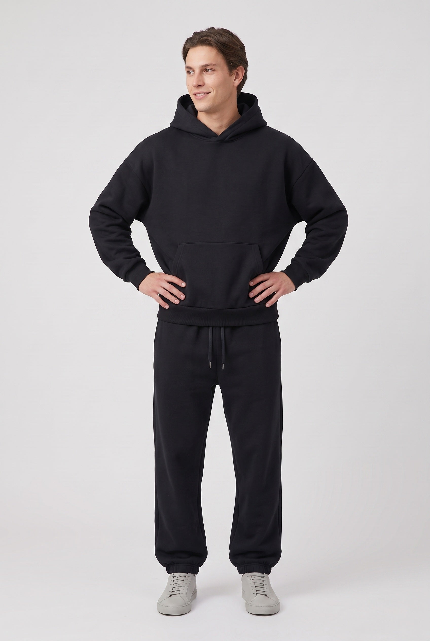Men's Tracksuit | Hooded Oversized Set - Black