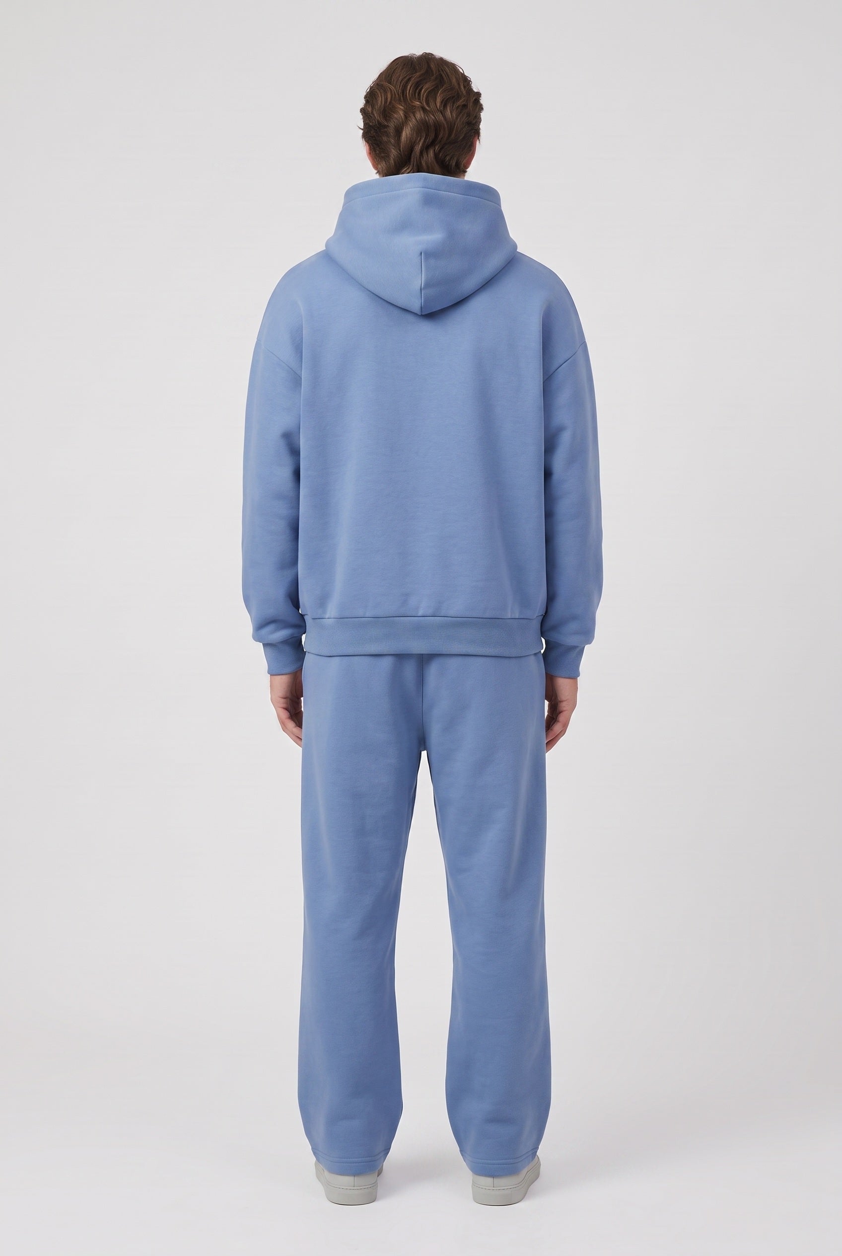 Men's Tracksuit | Hooded Oversized Set - Blue back