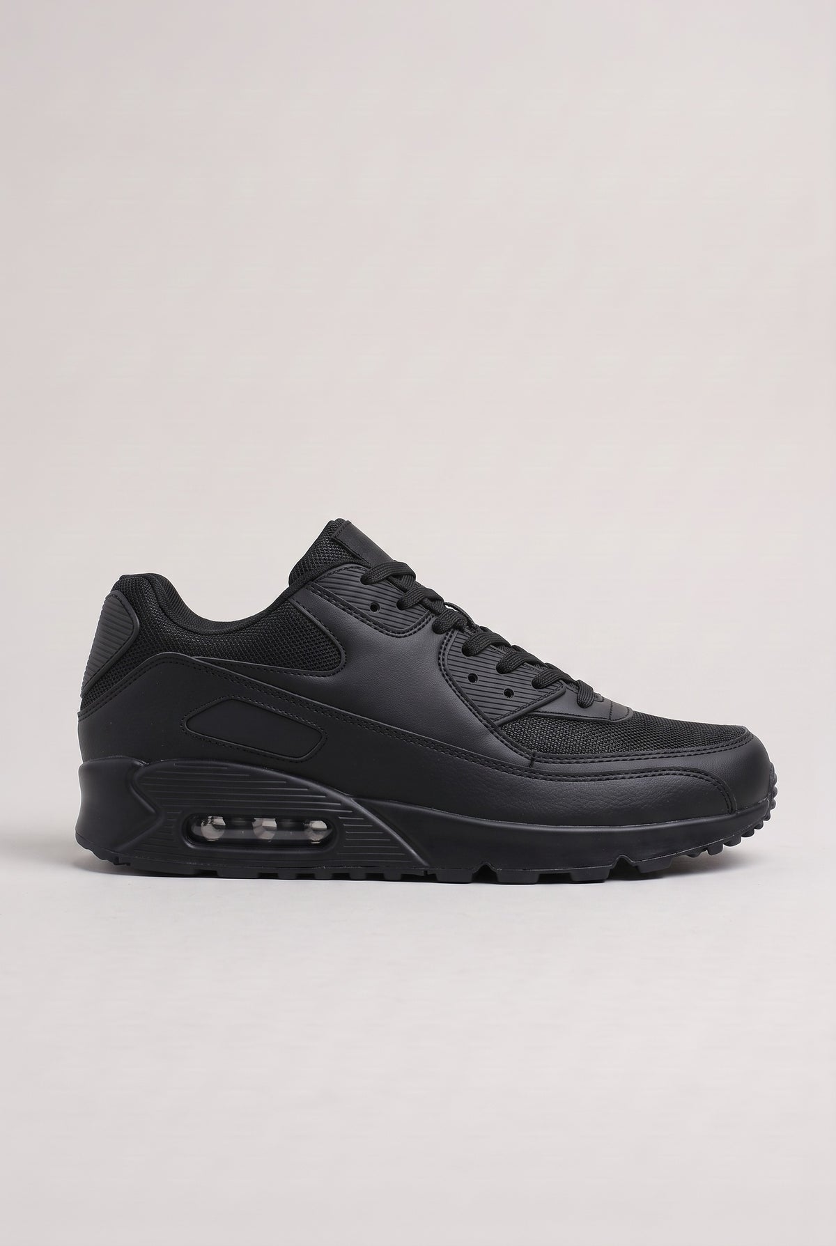 Men's Trainers | Air-Cushioned Running Mesh - Black