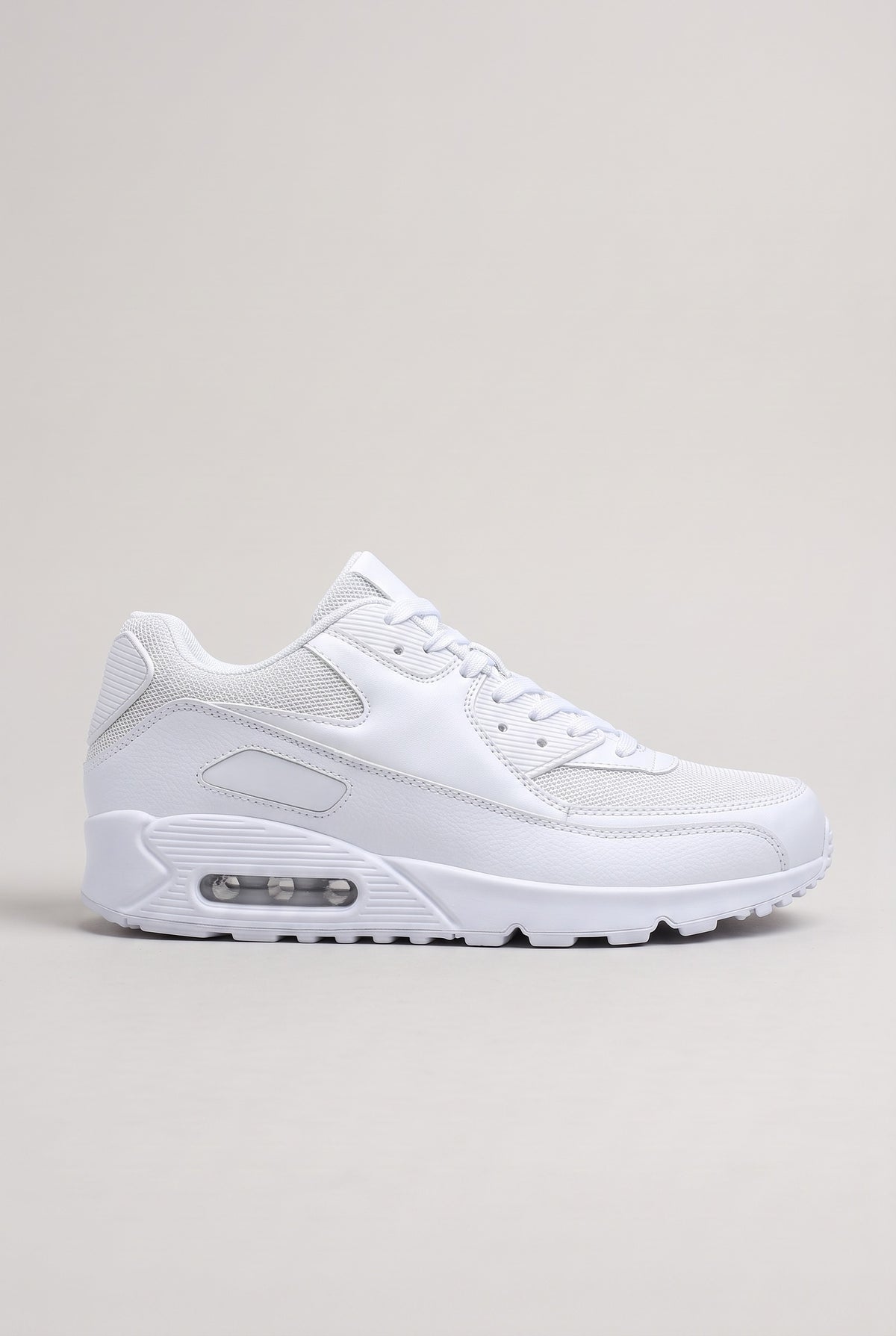 Men's Trainers | Air-Cushioned Running Mesh - White