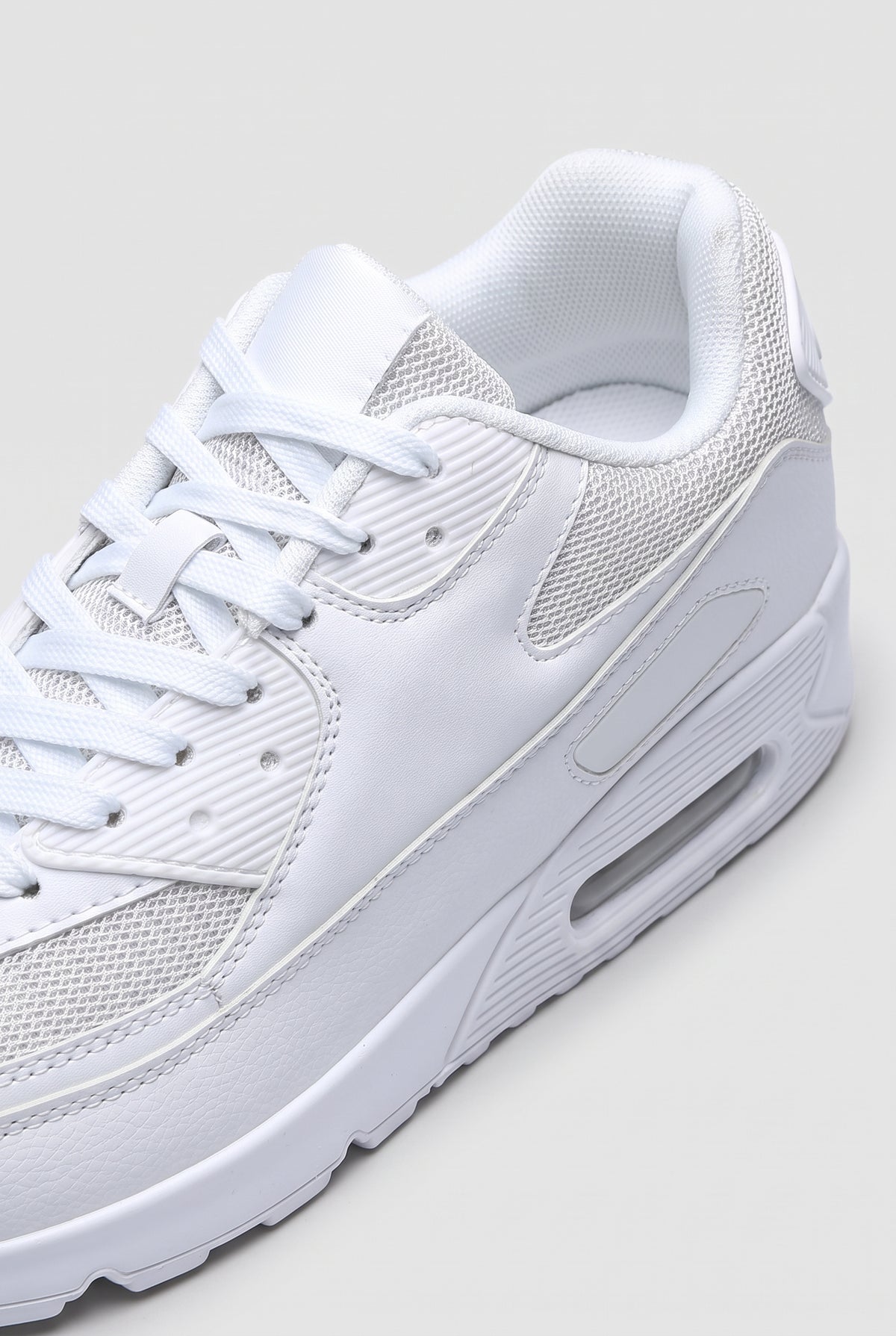 Men's Trainers | Air-Cushioned Running Mesh - White Detail