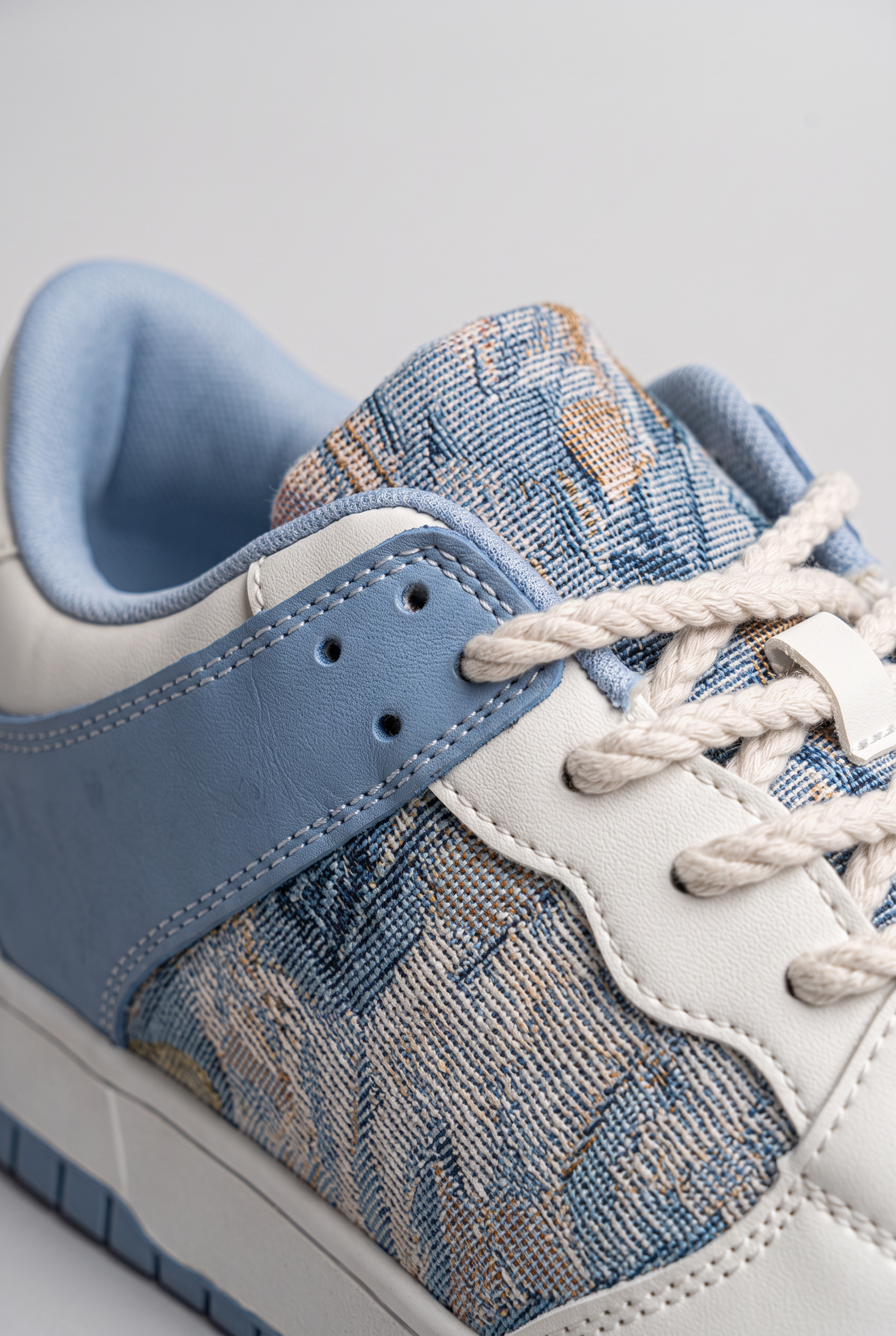 Men's Trainers | Blue Painterly Swirl Print - 3