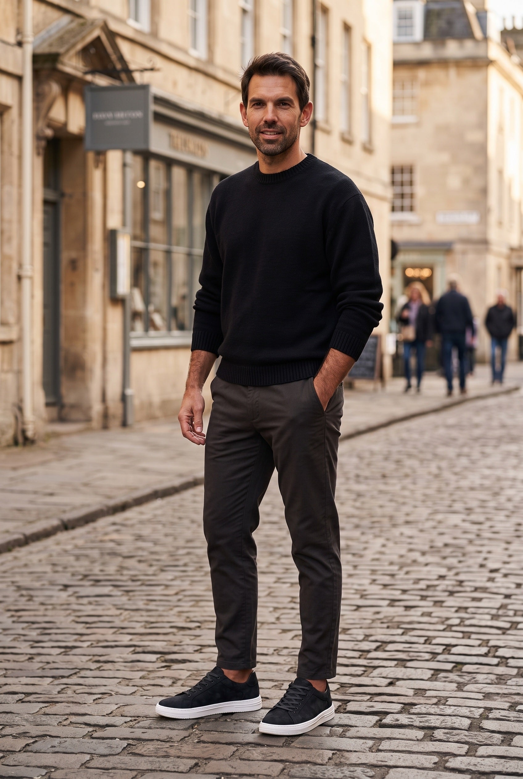 Men's Trainers | Cupsole Lace-Up - Black lifestyle