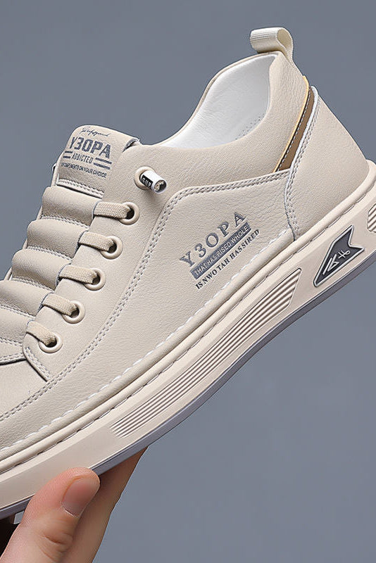 Men's Trainers | Leather-Look Comfort Sole - 4