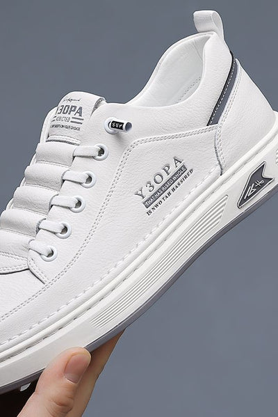 Men's Trainers | Leather-Look Comfort Sole - 5