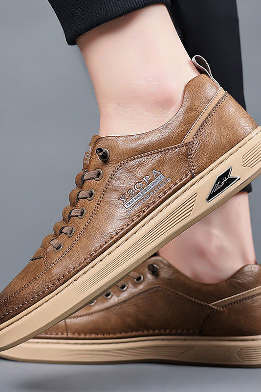 Men's Trainers | Leather-Look Comfort Sole - 6