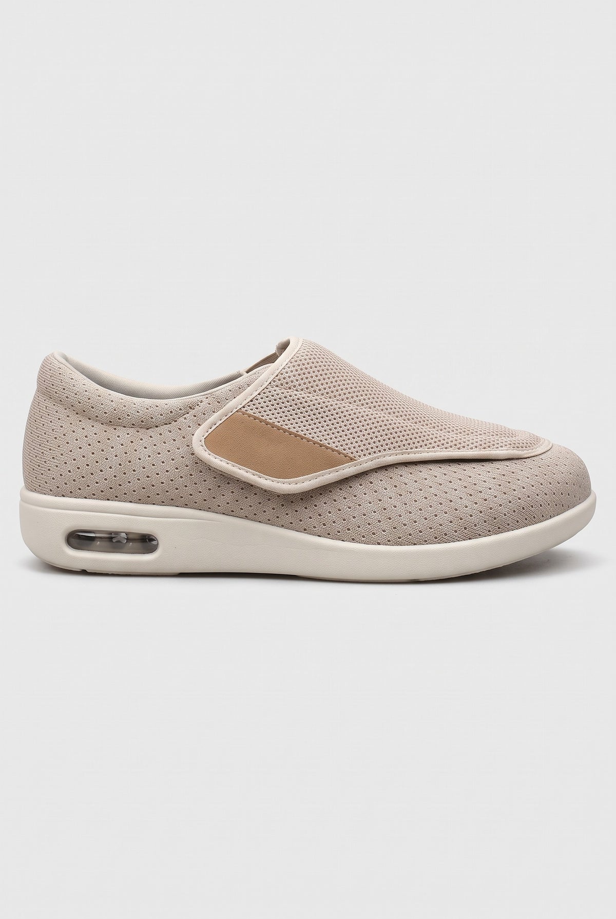 Men's Trainers | Wide-Fit Adjustable Strap - Beige
