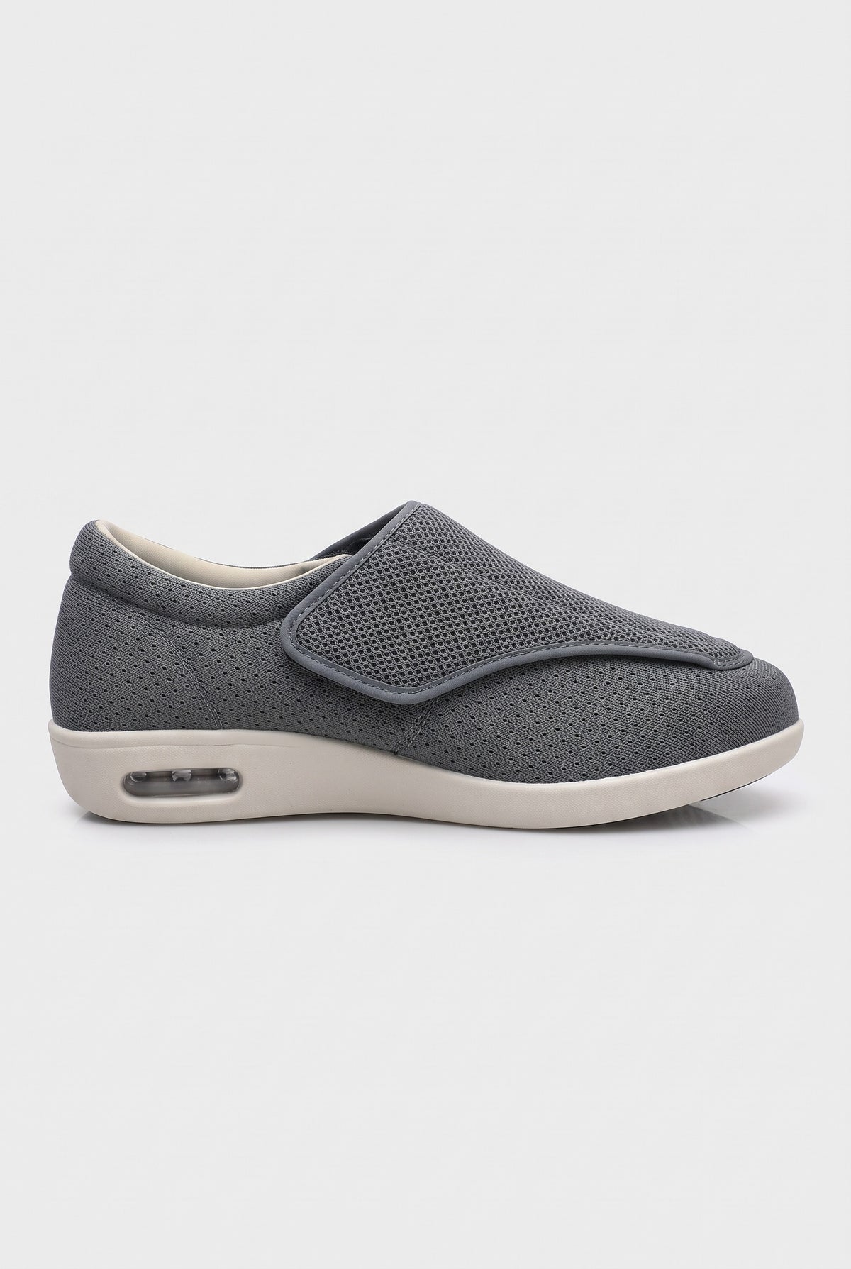 Men's Trainers | Wide-Fit Adjustable Strap - Grey