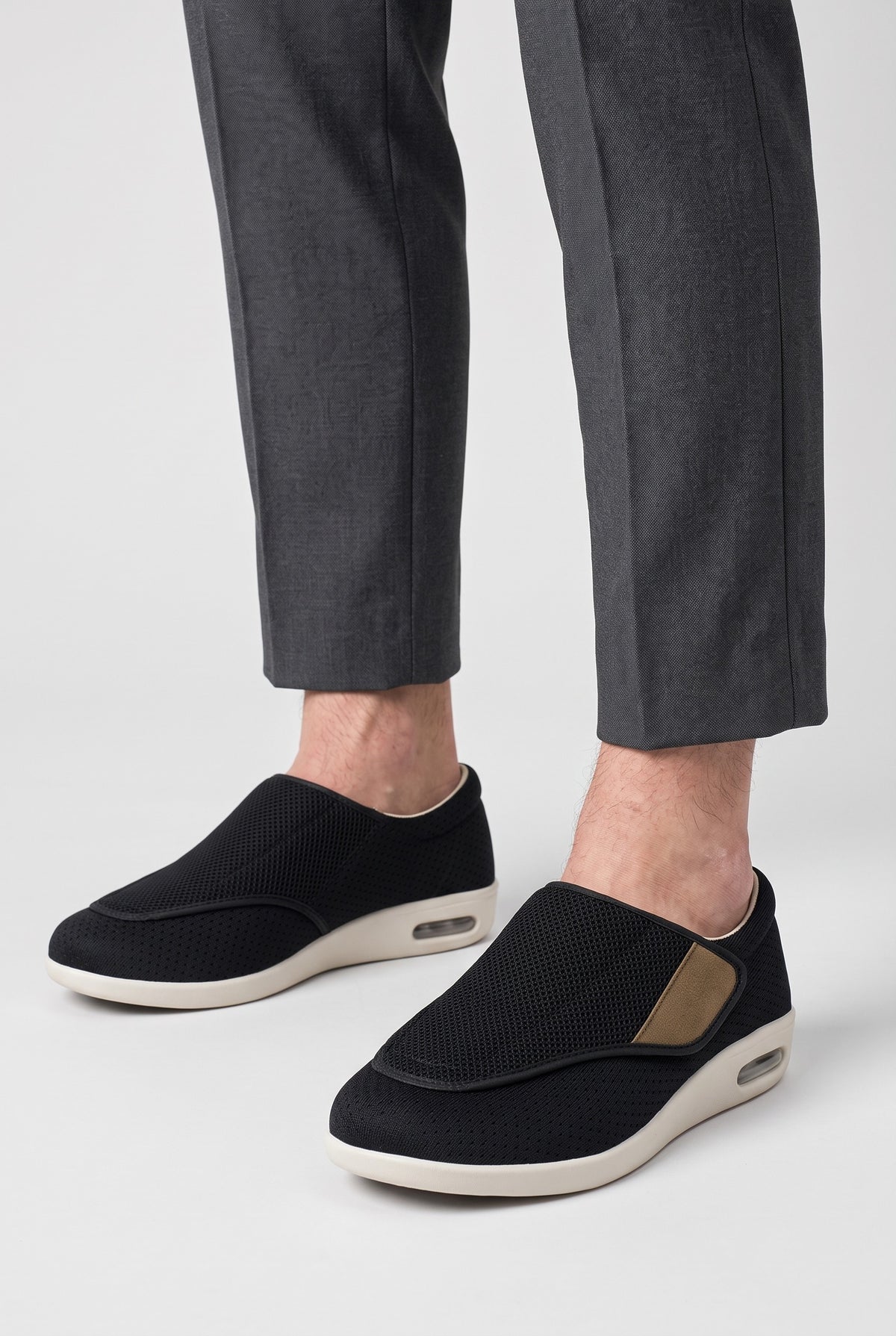 Men's Trainers | Wide-Fit Adjustable Strap - Worn