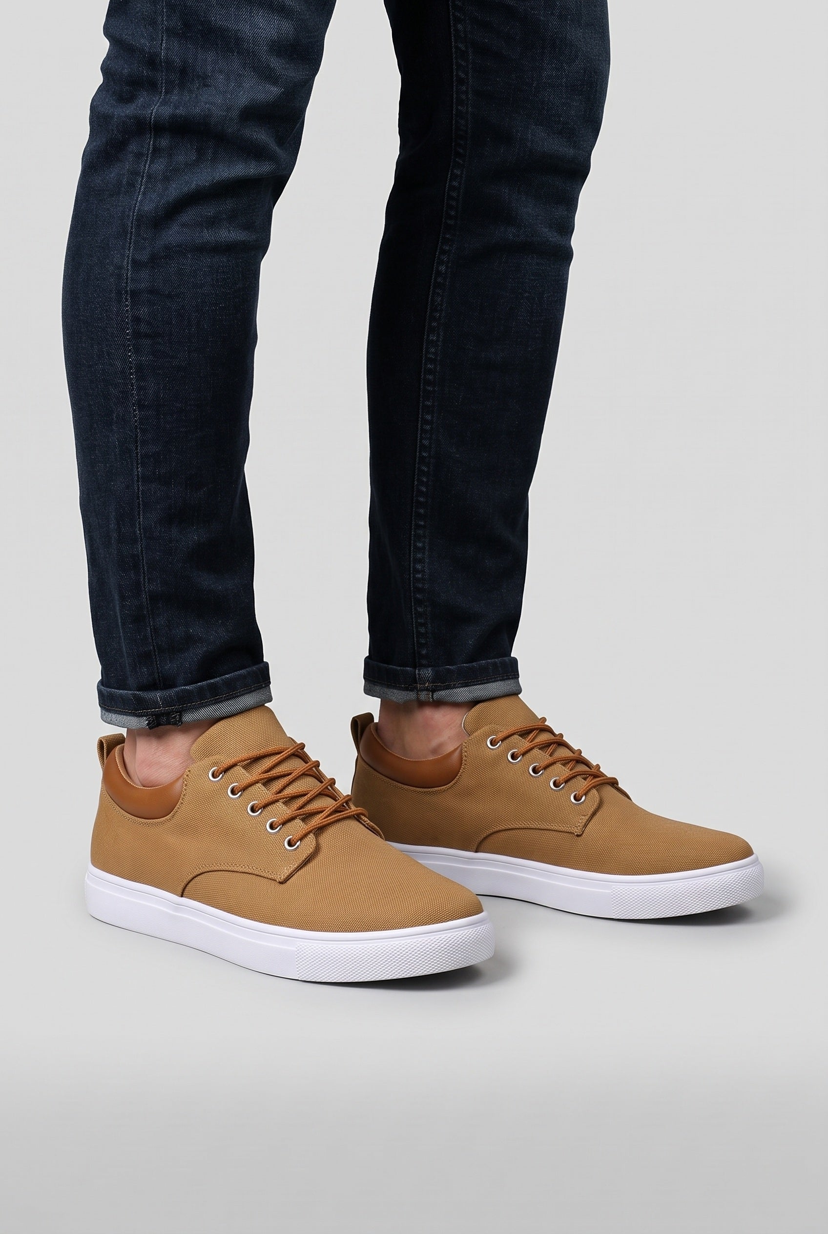 Men's Trainers | Woven Lace-Up White Sole - 32