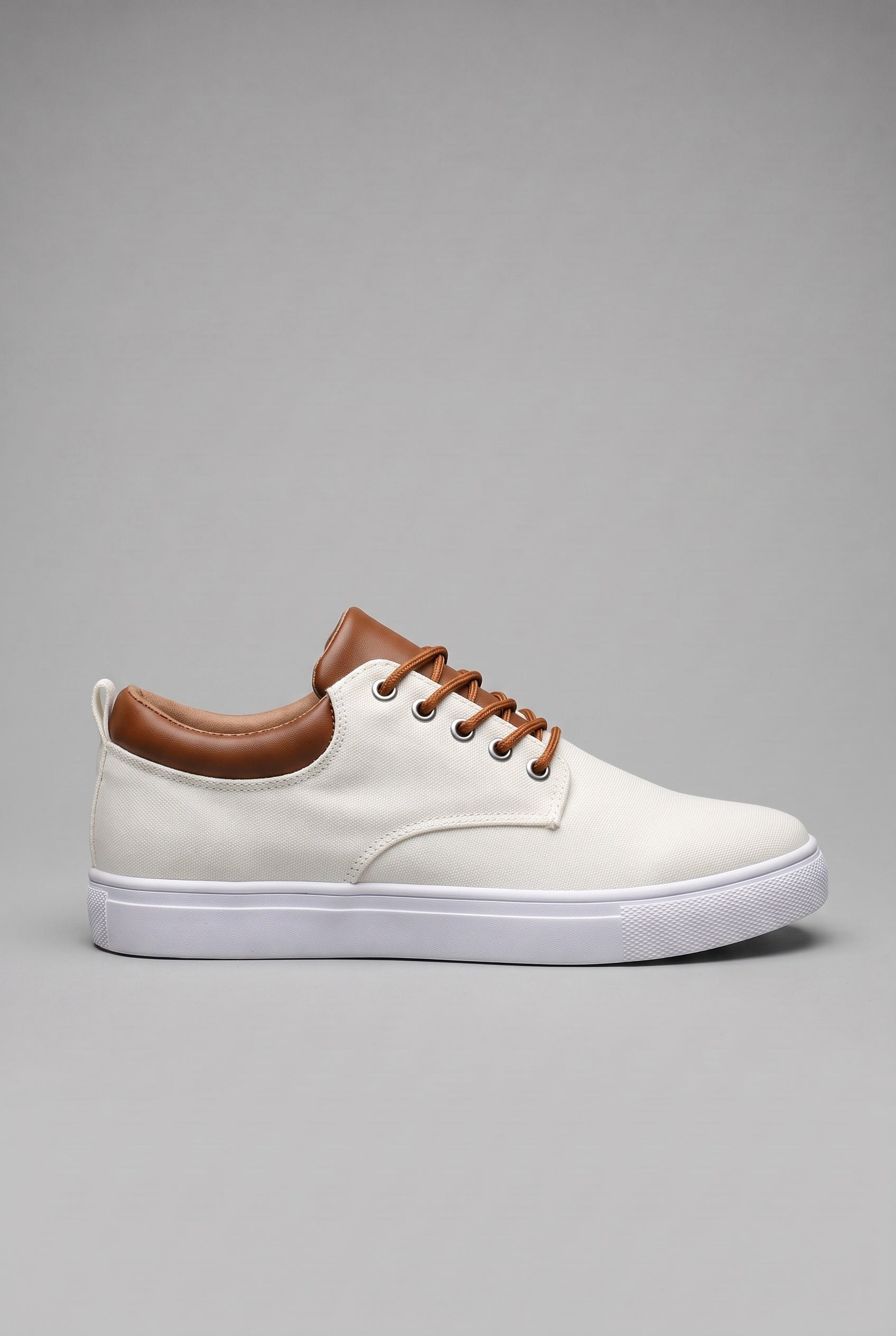 Men's Trainers | Woven Lace-Up White Sole - 38