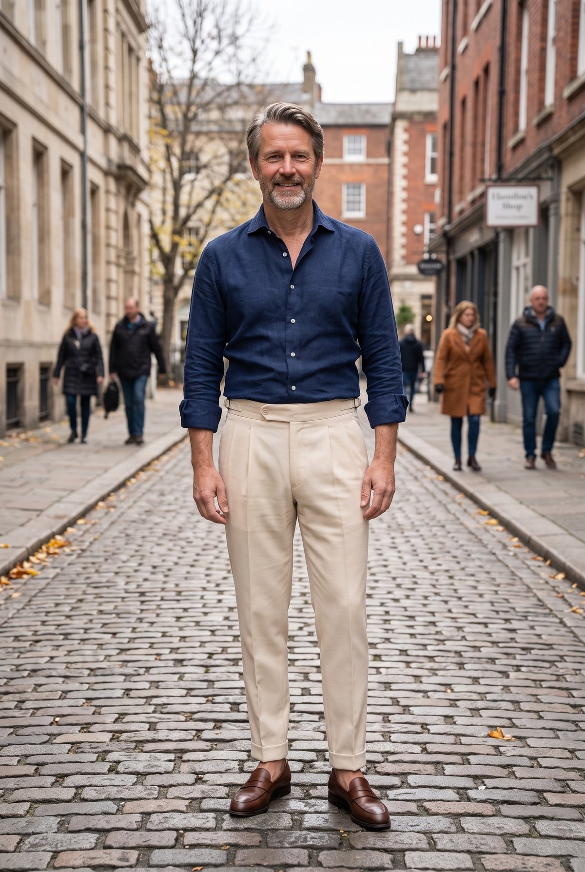 Men's Trousers | Pleated Straight-Leg - Lifestyle