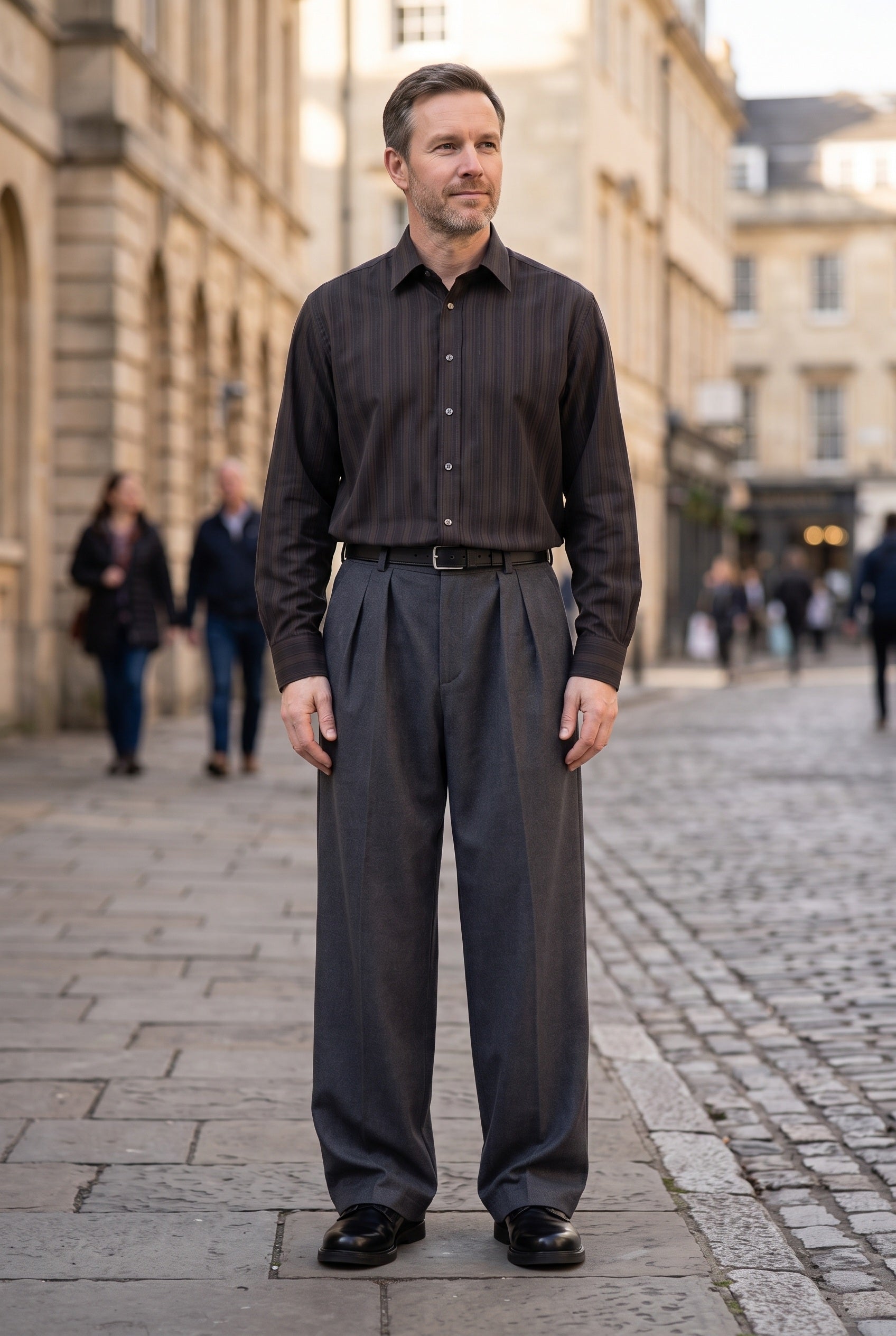 Men's Trousers | Wide Leg Pleated Front - 14