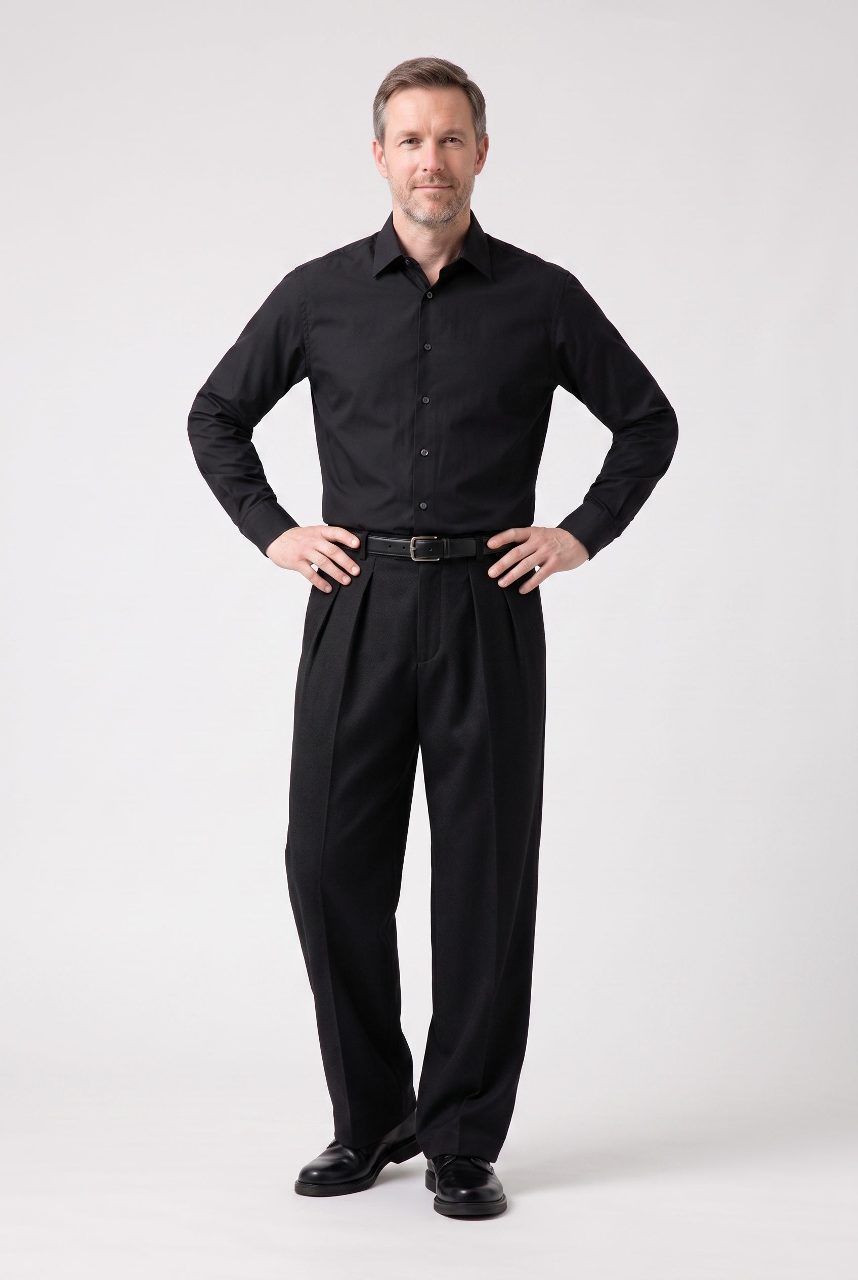 Men's Trousers | Wide Leg Pleated Front - 15