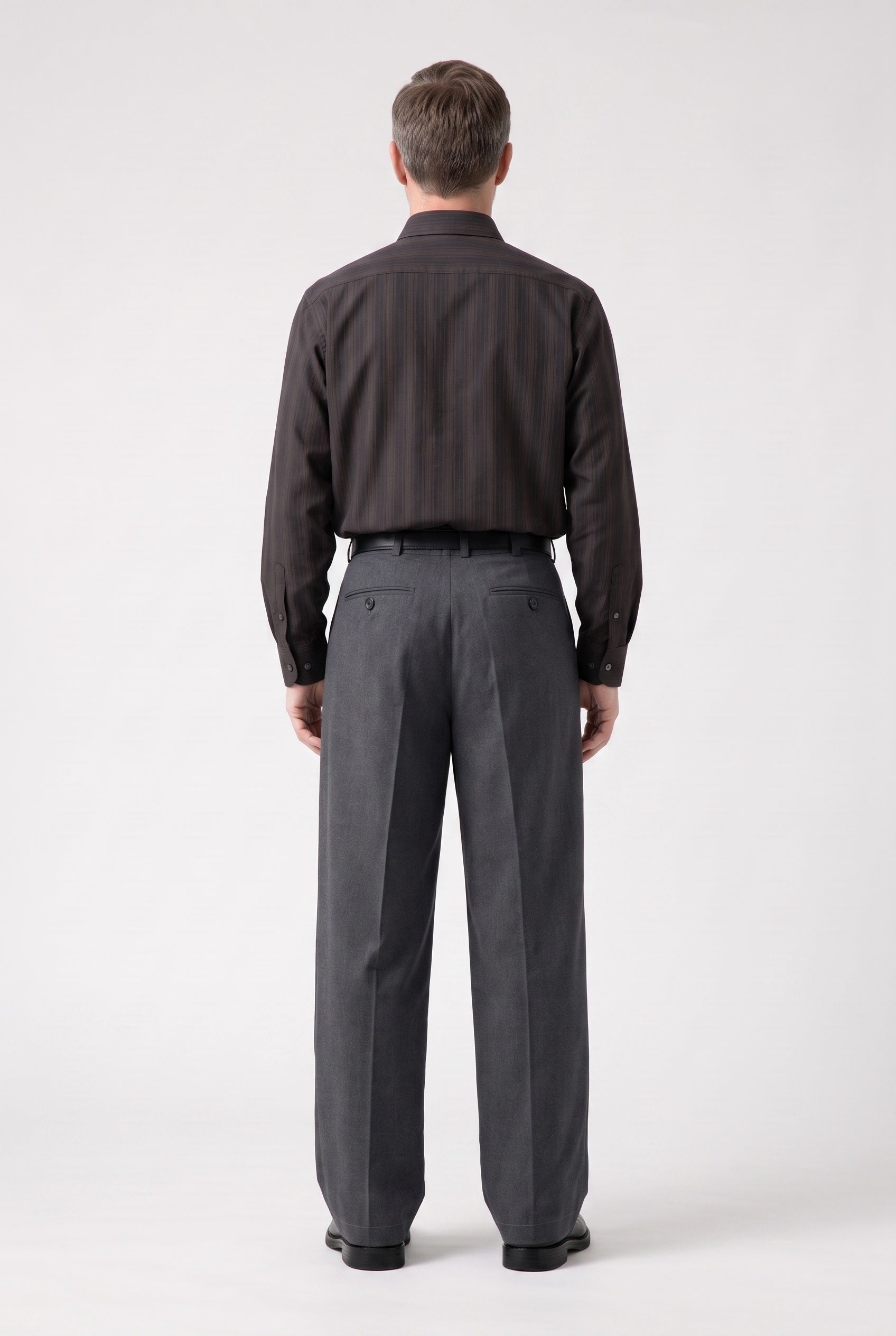 Men's Trousers | Wide Leg Pleated Front - 3