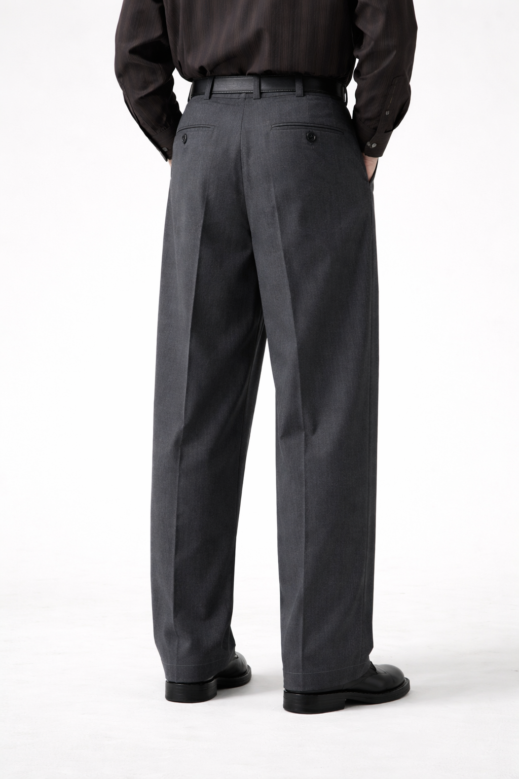Men's Trousers | Wide Leg Pleated Front - 5