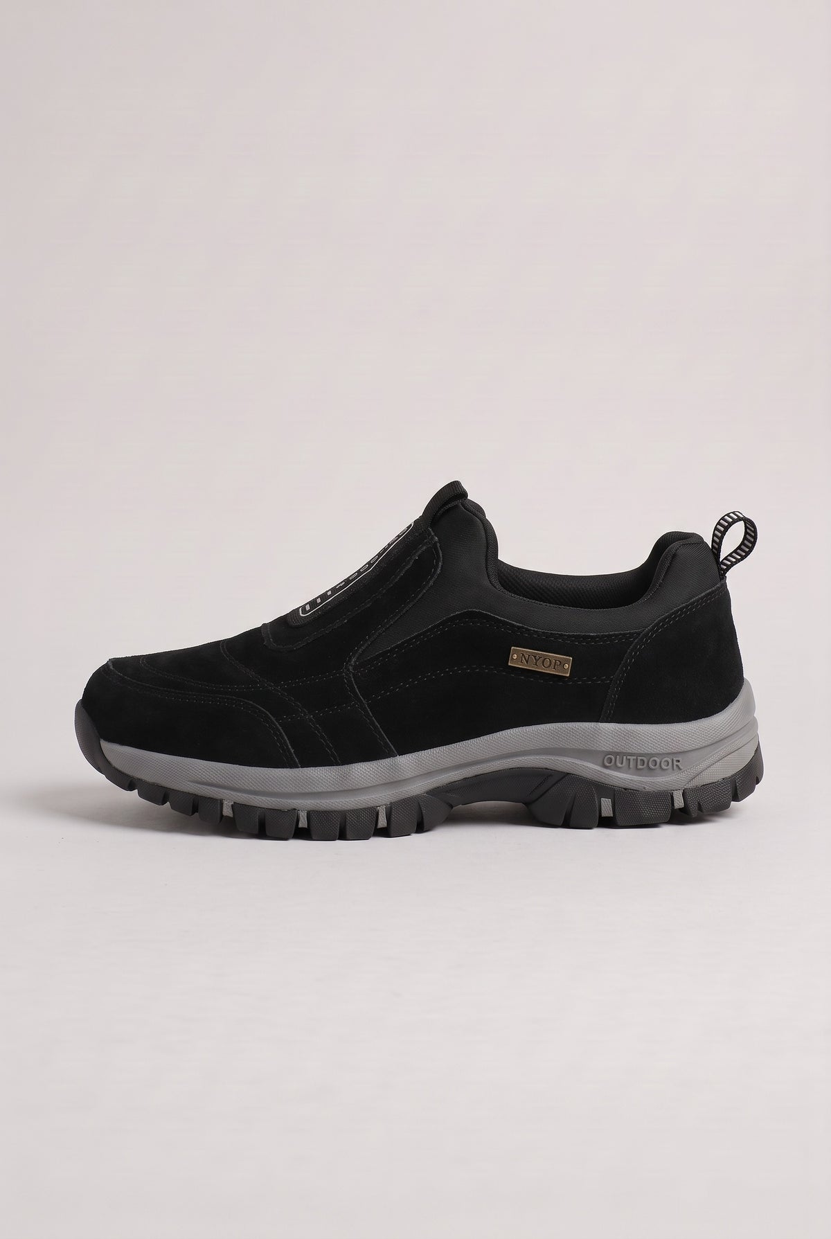Men's Walking Shoes | Slip-On Outdoor - Black