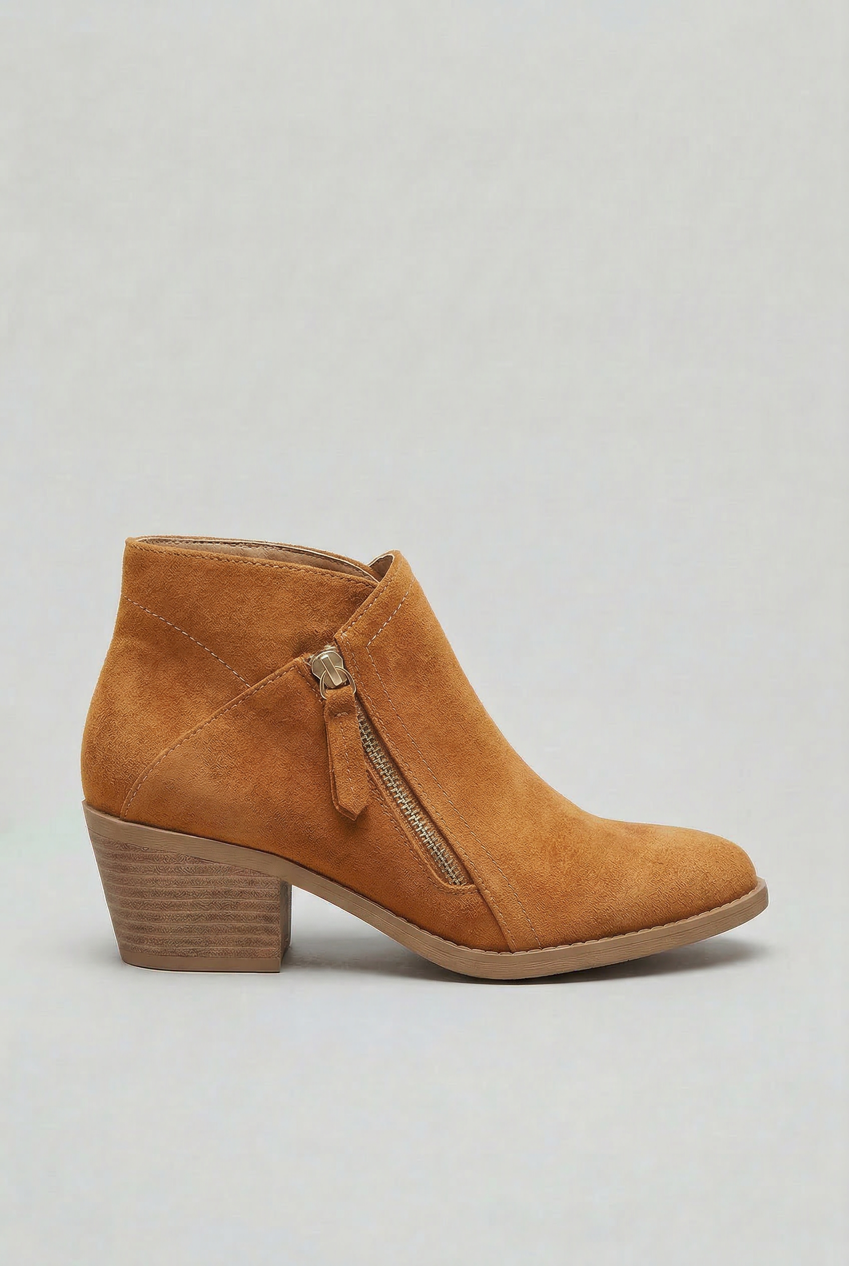 Women’s Ankle Boots | Block Heel with Side Zip - 8