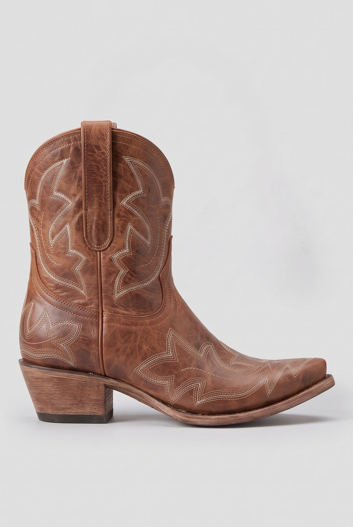 Women's Ankle Boots | Embroidered Cowboy Pointed Toe - 5