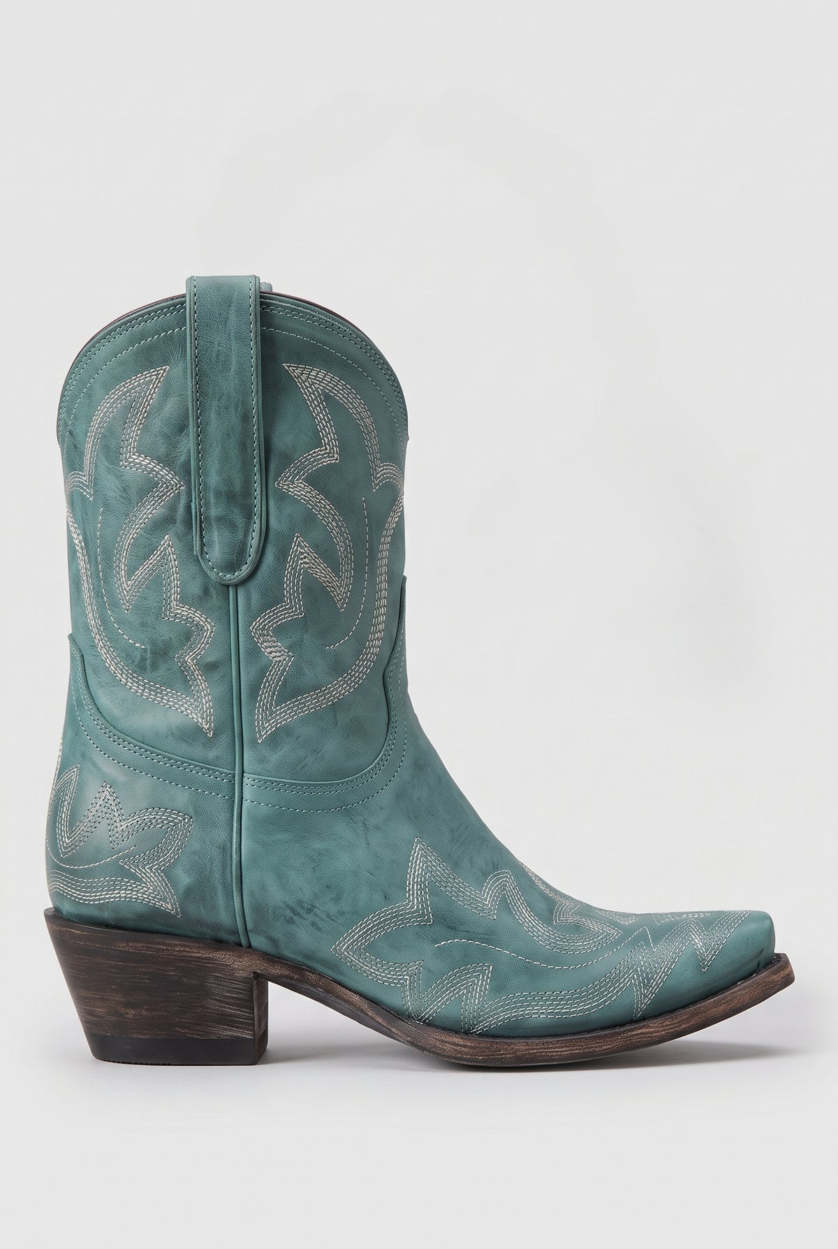 Women's Ankle Boots | Embroidered Cowboy Pointed Toe - 6