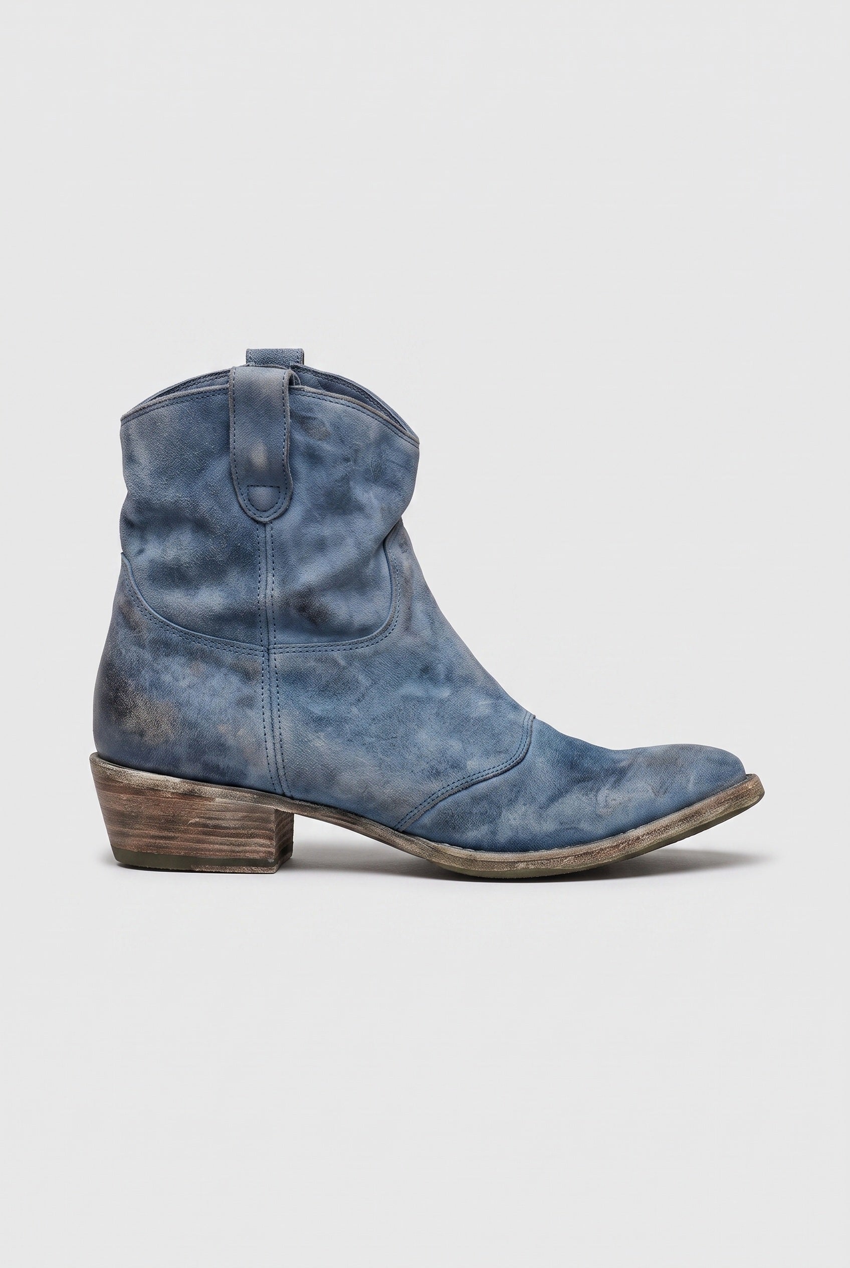 Women's Ankle Boots | Western Slip-On - Blue