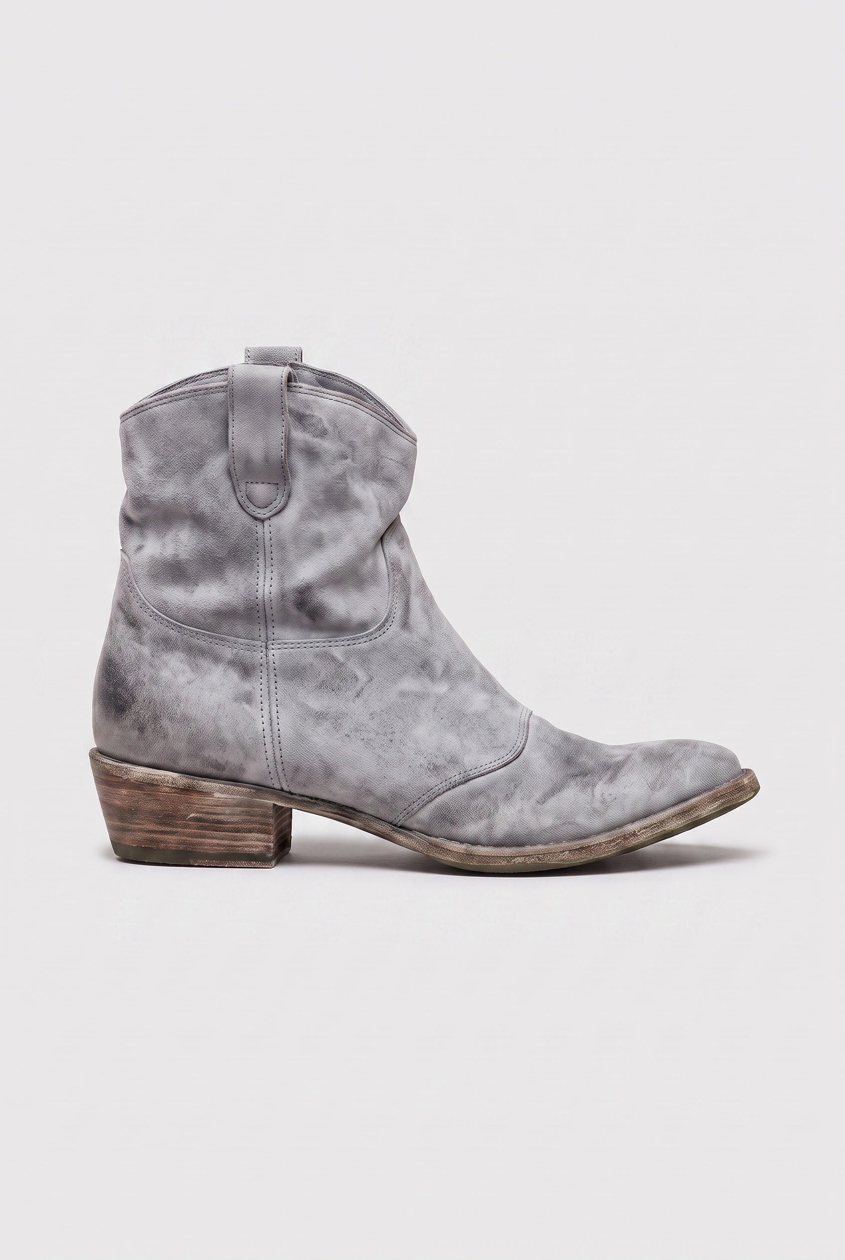Women's Ankle Boots | Western Slip-On - Grey