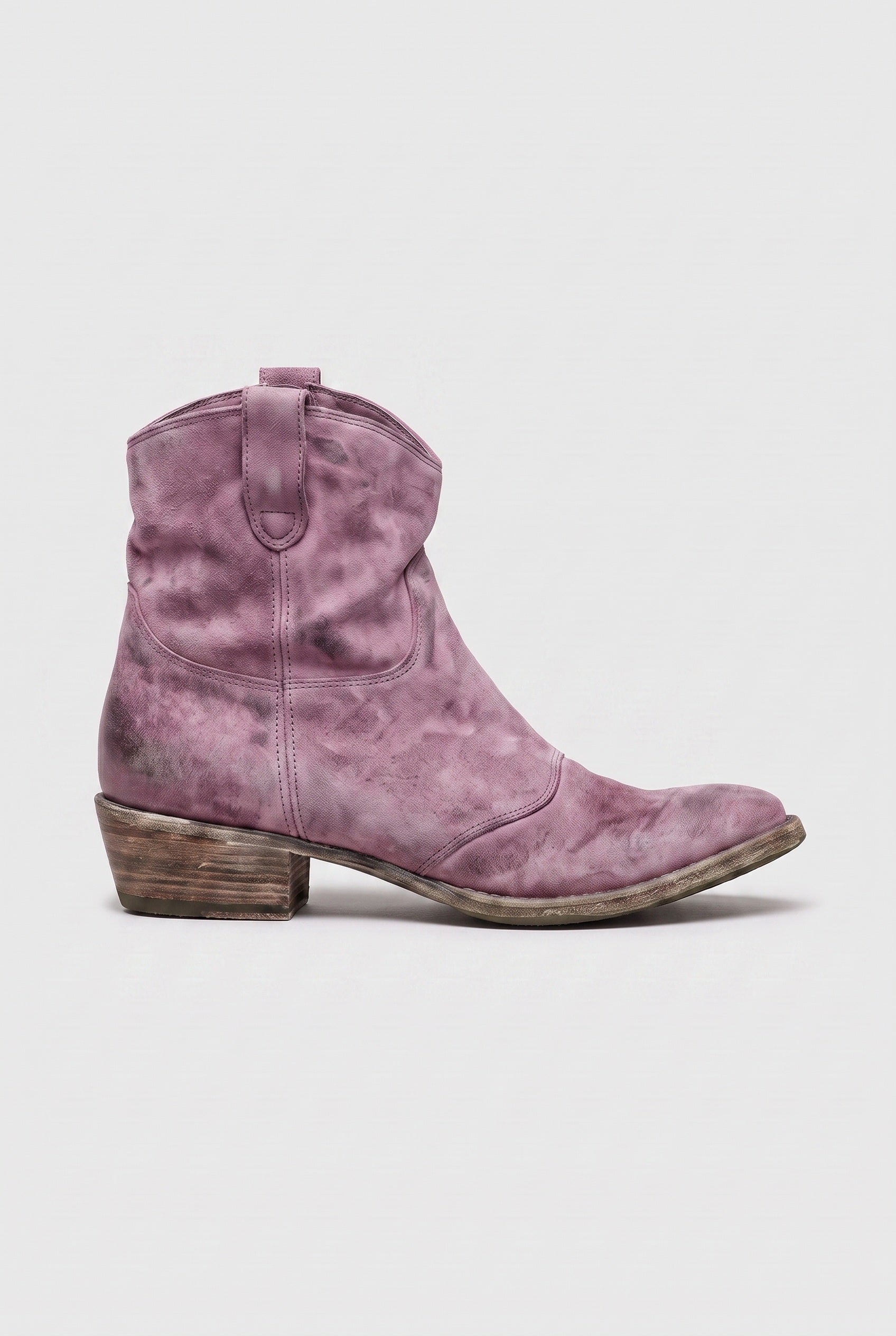 Women's Ankle Boots | Western Slip-On - Pink
