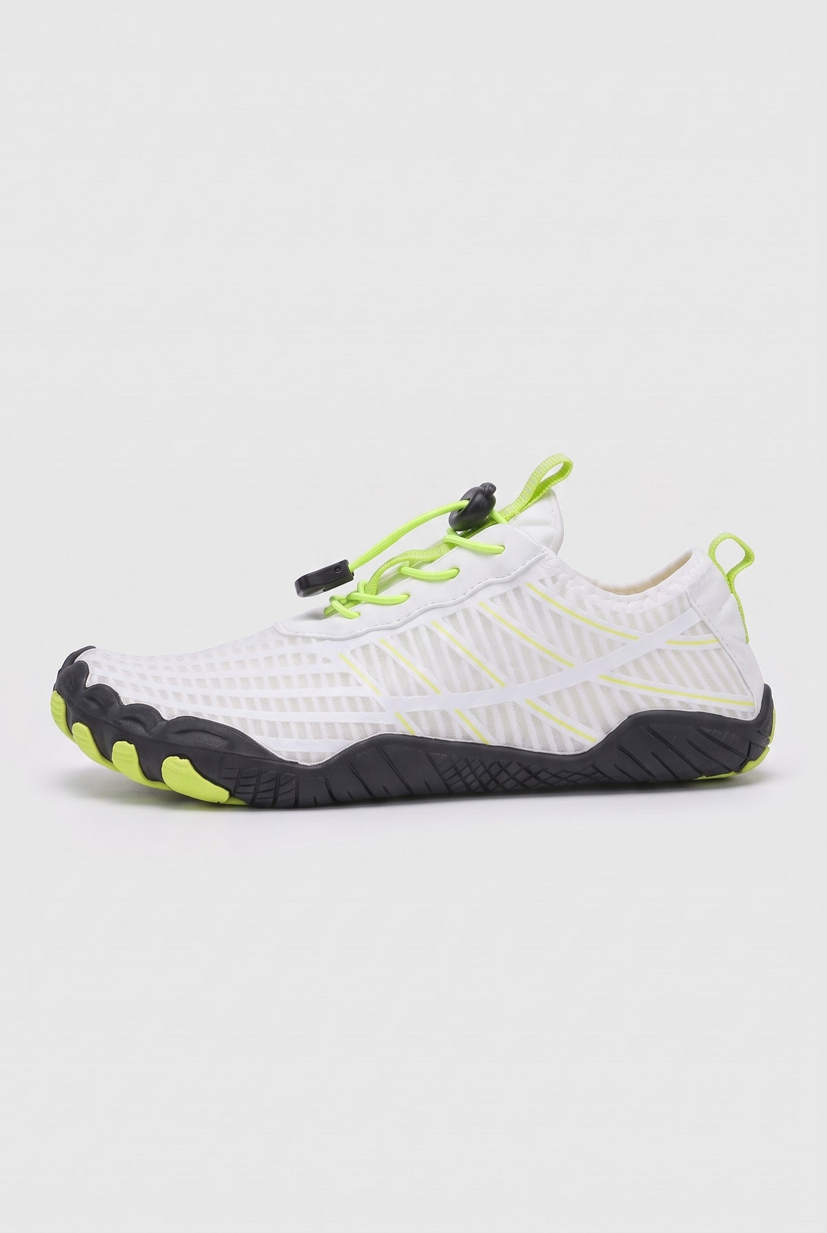 Women's Barefoot Shoes | Wide Toe Mesh - White & Neon