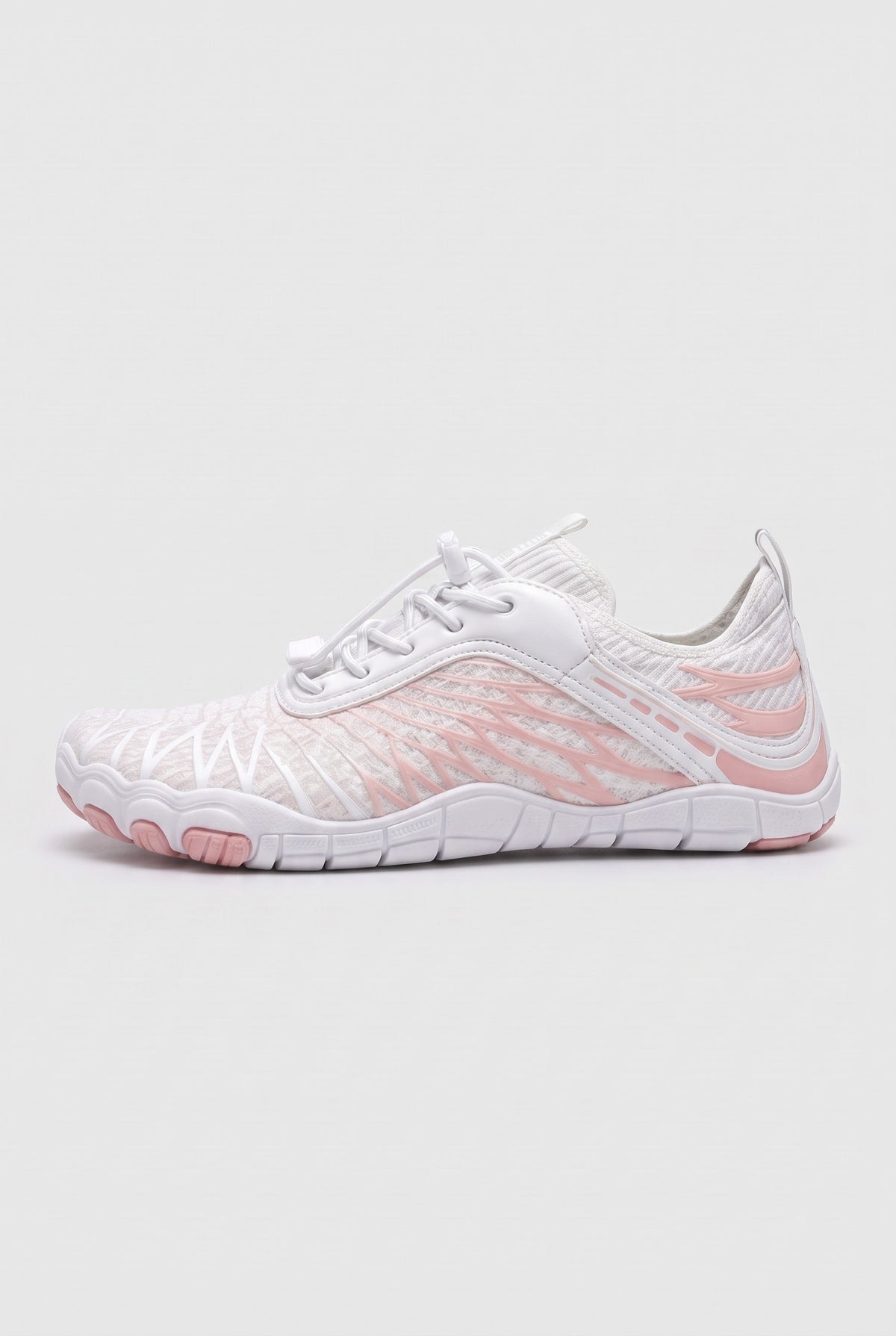 Women's Barefoot Shoes | Wide Toe Mesh - White & Pink