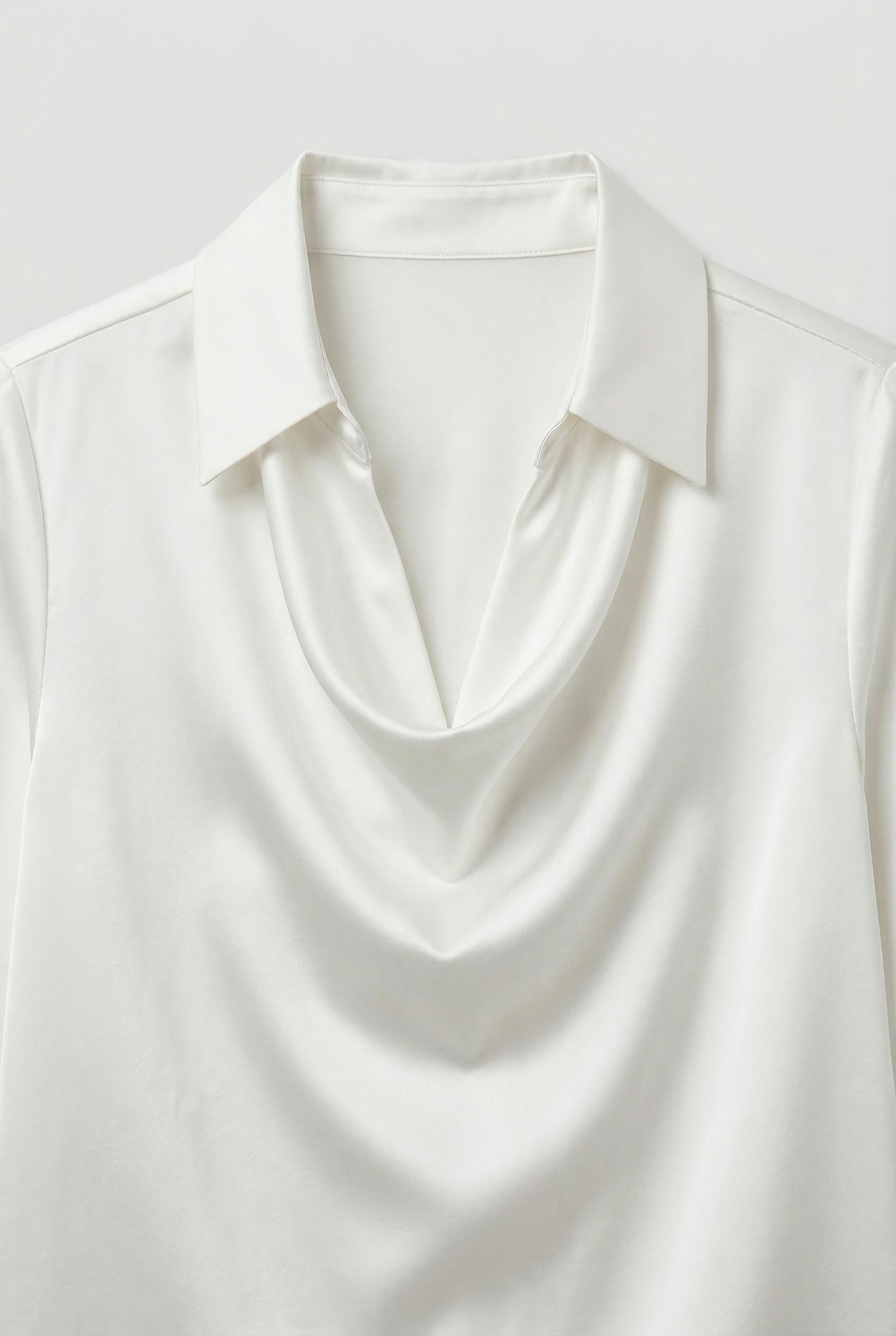 Women’s Blouse | Satin Look With Cowl Neck - 2