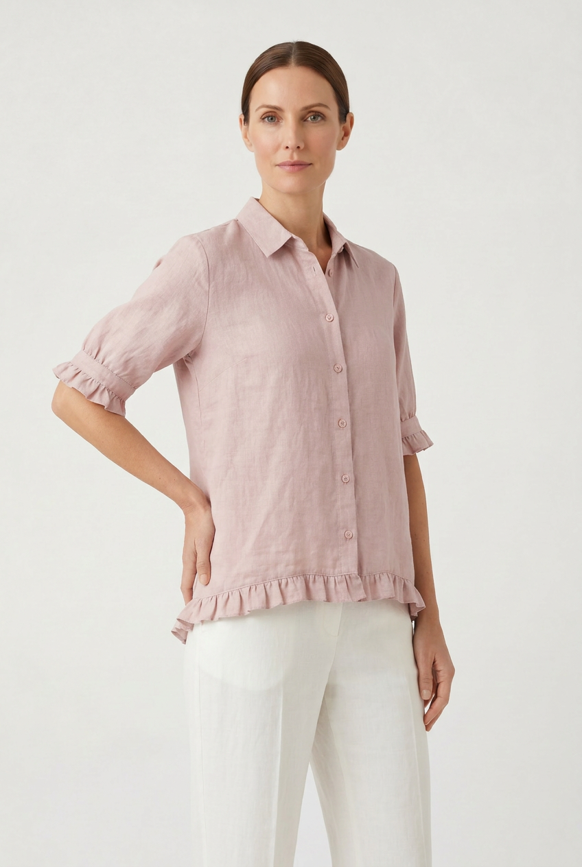 Women’s Blouse | with Ruffle Hem - 6