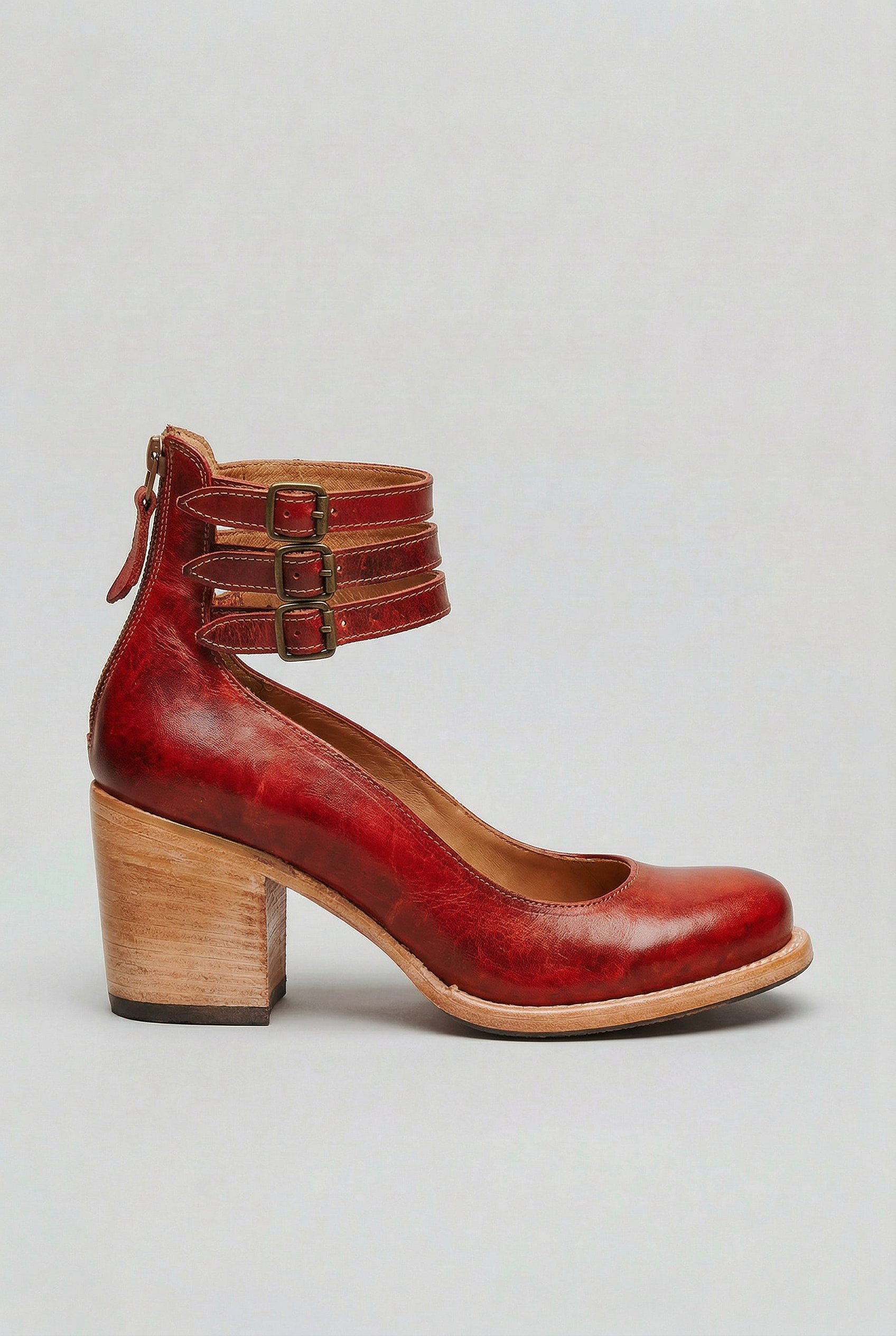 Women’s Boots | Block Heel with Buckle Straps - 6