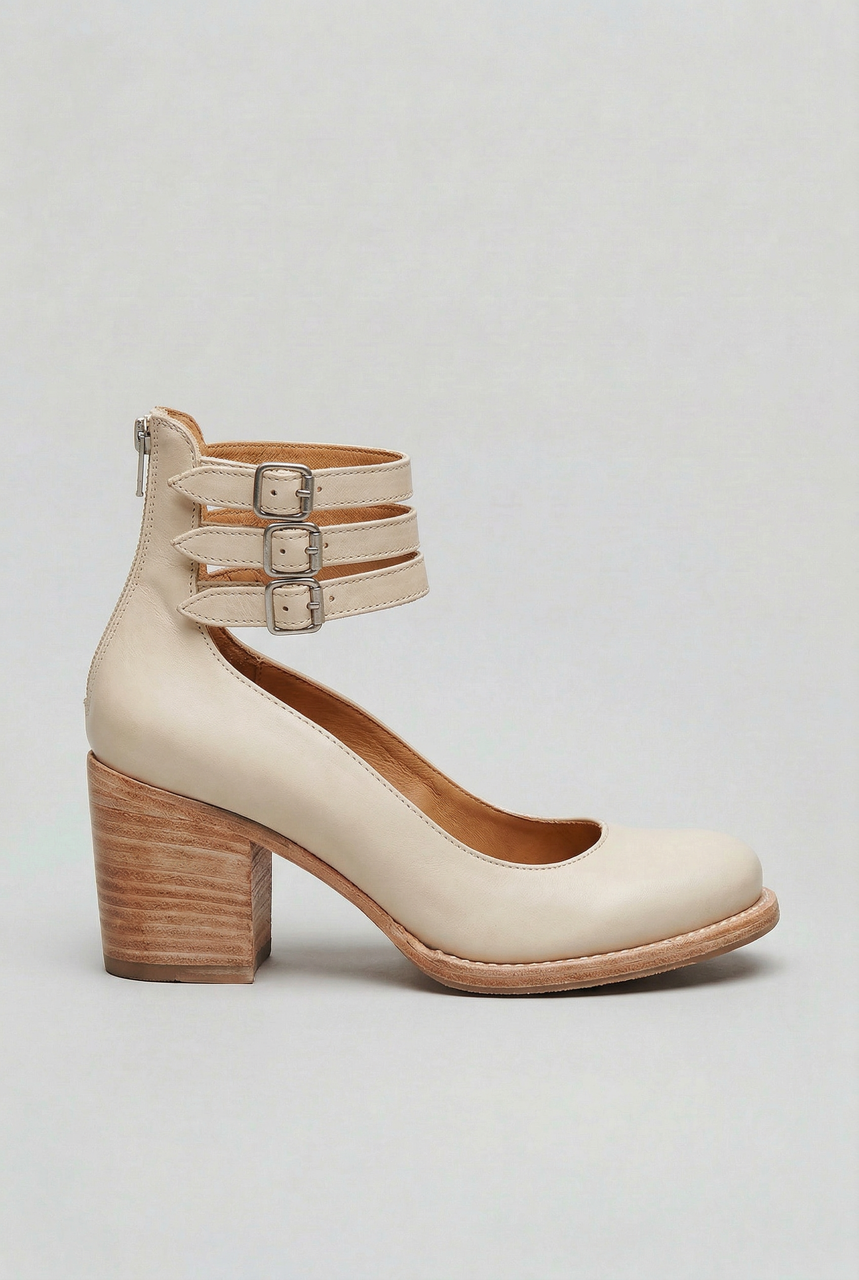 Women’s Boots | Block Heel with Buckle Straps - 7