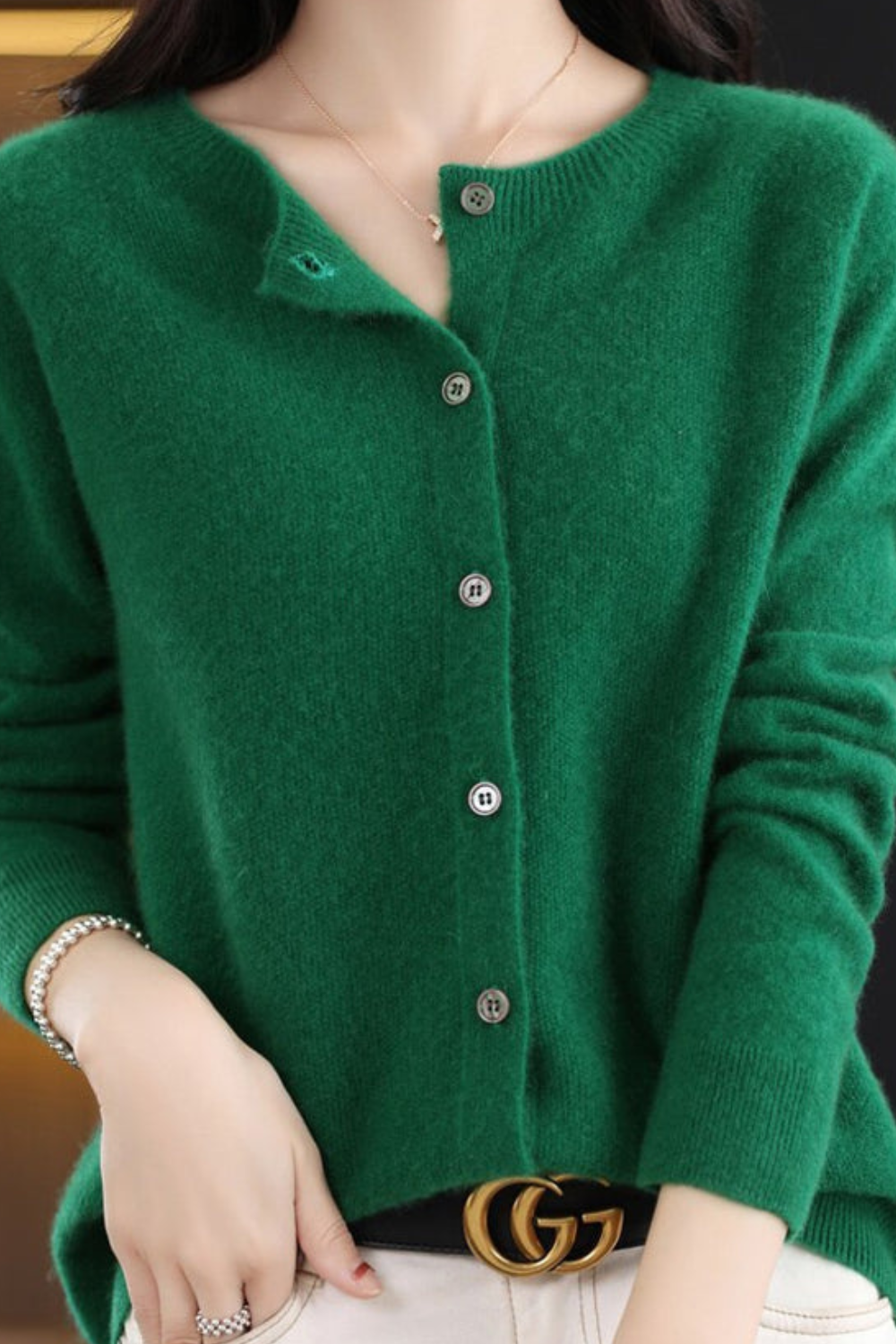 Women’s Cardigan | V Neck with Buttons - 13