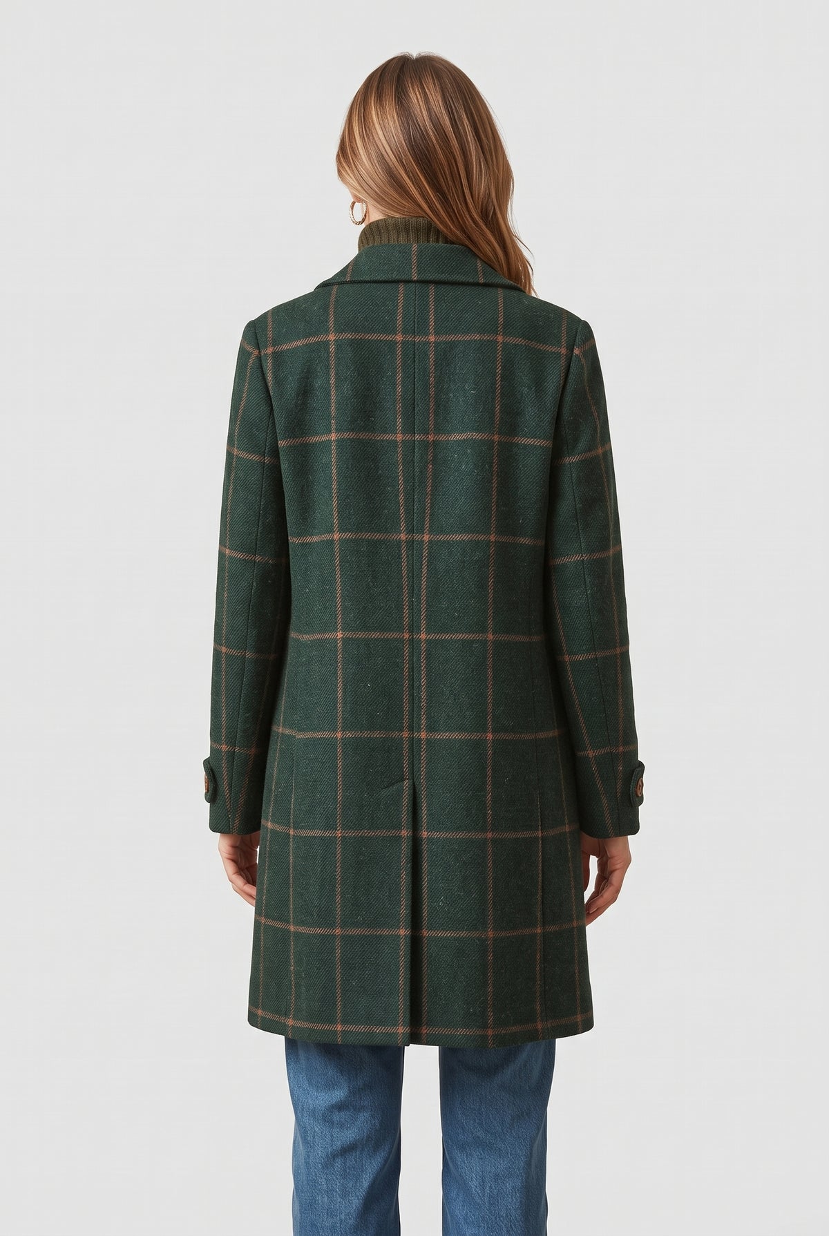 Women's Coat | Checked Notch Lapel - 2