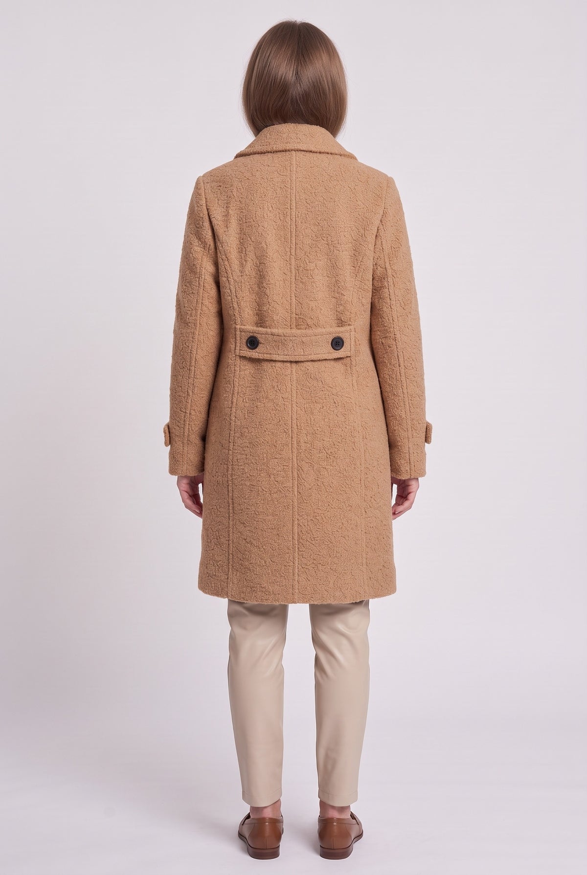 Women's Coat | Double-Breasted Bouclé back