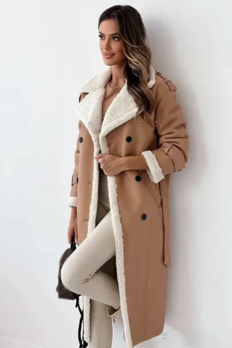 Women's Coat | Longline Aviator Belted - 2