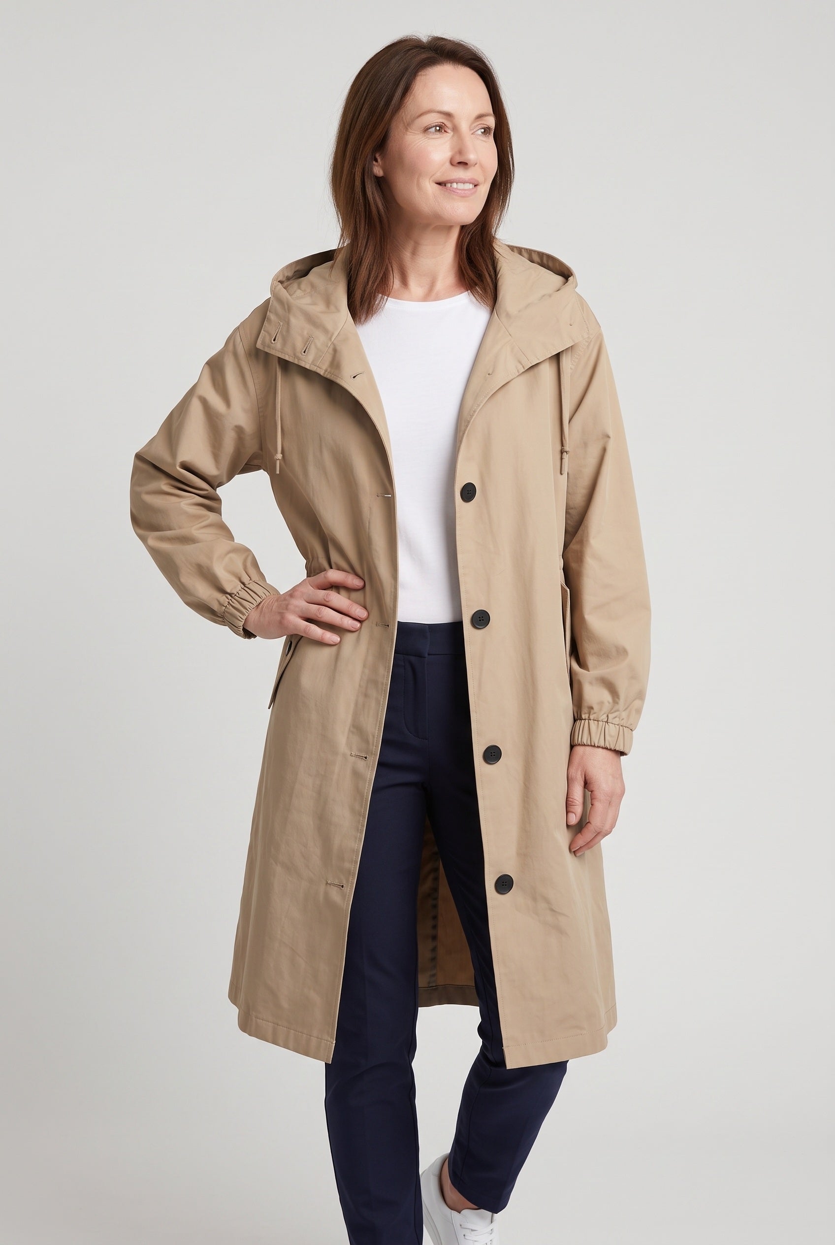 Women's Coat | Oversized Hood - Beige