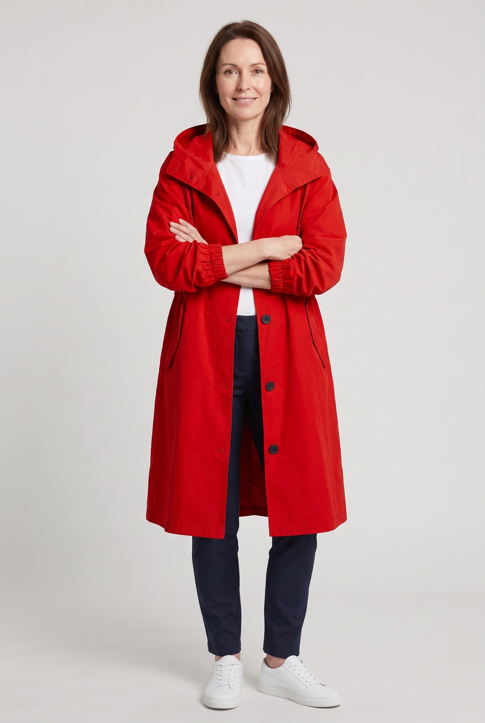 Women's Coat | Oversized Hood - Red