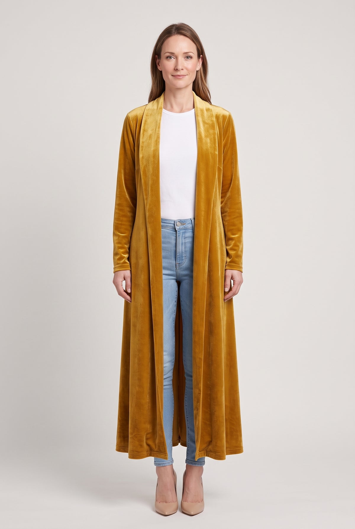 Women's Coat | Velvet Kimono - 1