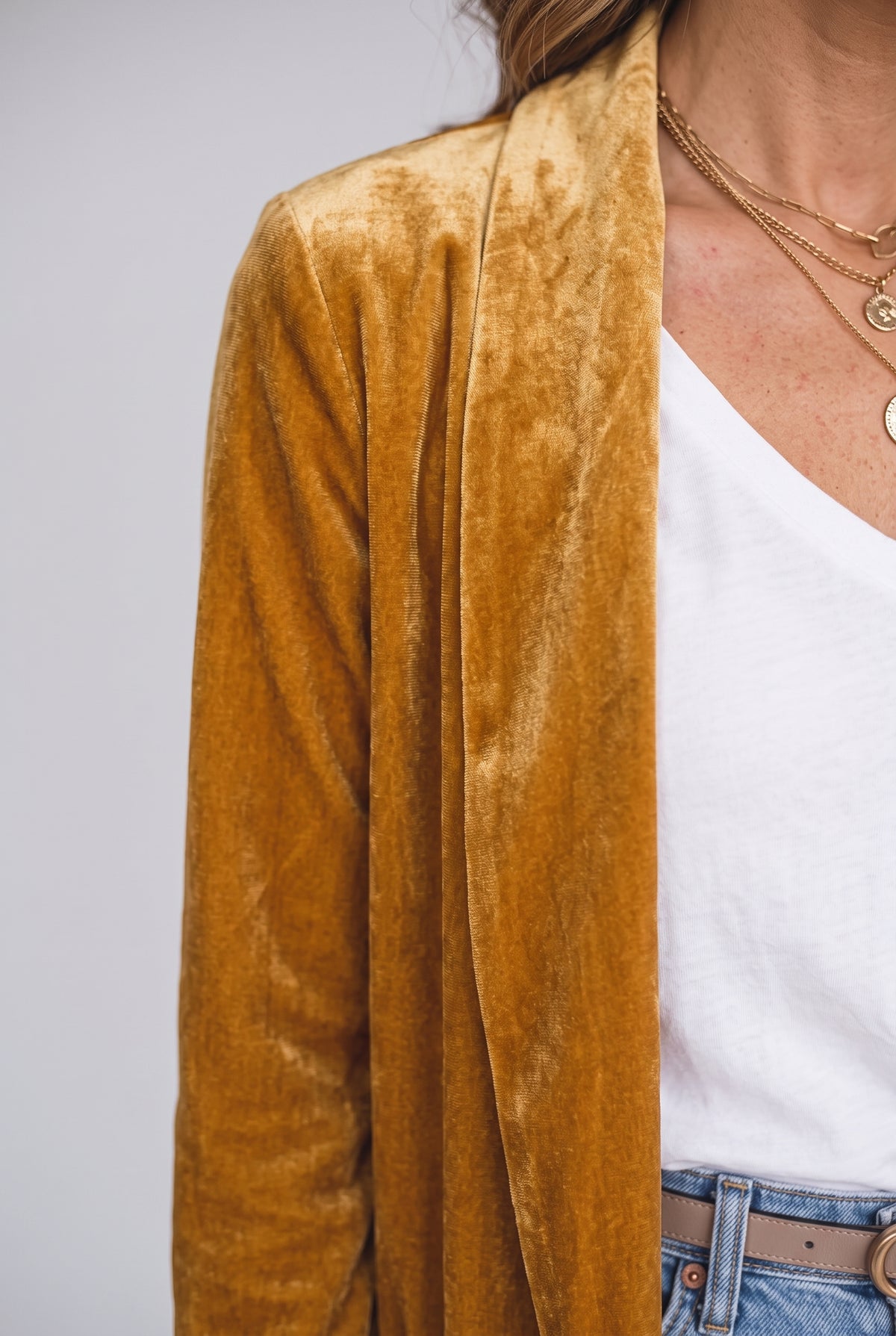 Women's Coat | Velvet Kimono - 3