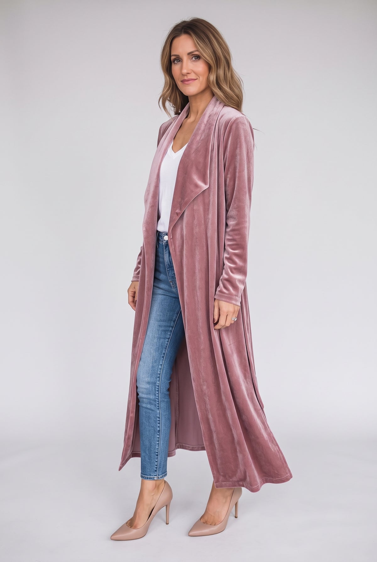 Women's Coat | Velvet Kimono - 8