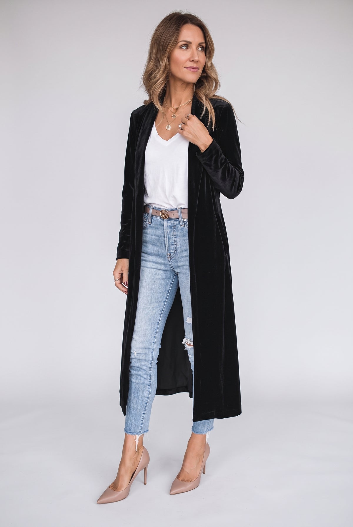 Women's Coat | Velvet Kimono - 9
