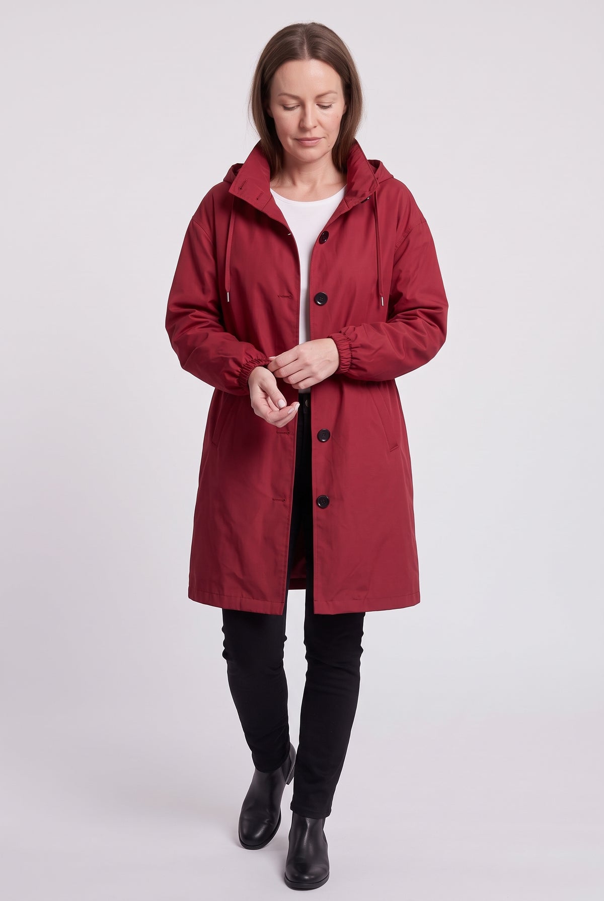 Women's Coat | Water-Resistant Hooded Windbreaker - 12