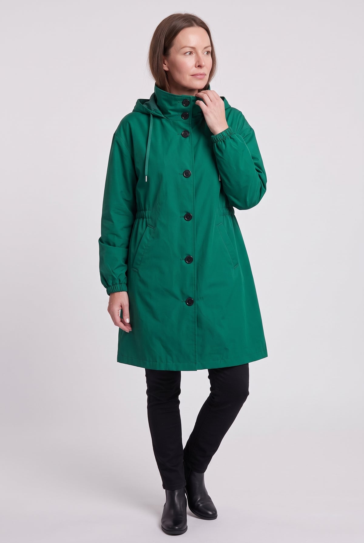 Women's Coat | Water-Resistant Hooded Windbreaker - 14