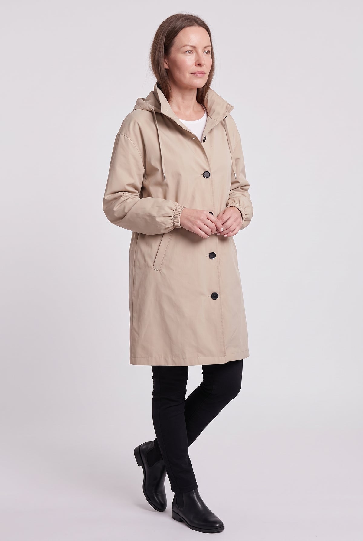 Women's Coat | Water-Resistant Hooded Windbreaker - 6