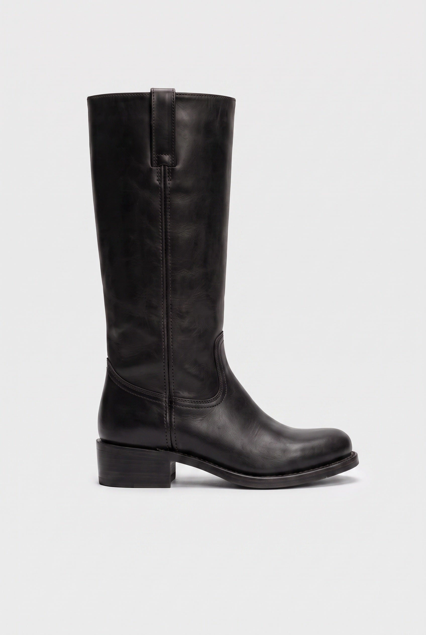 Women's Cowboy Boots | Cushioned Pull-On - Black