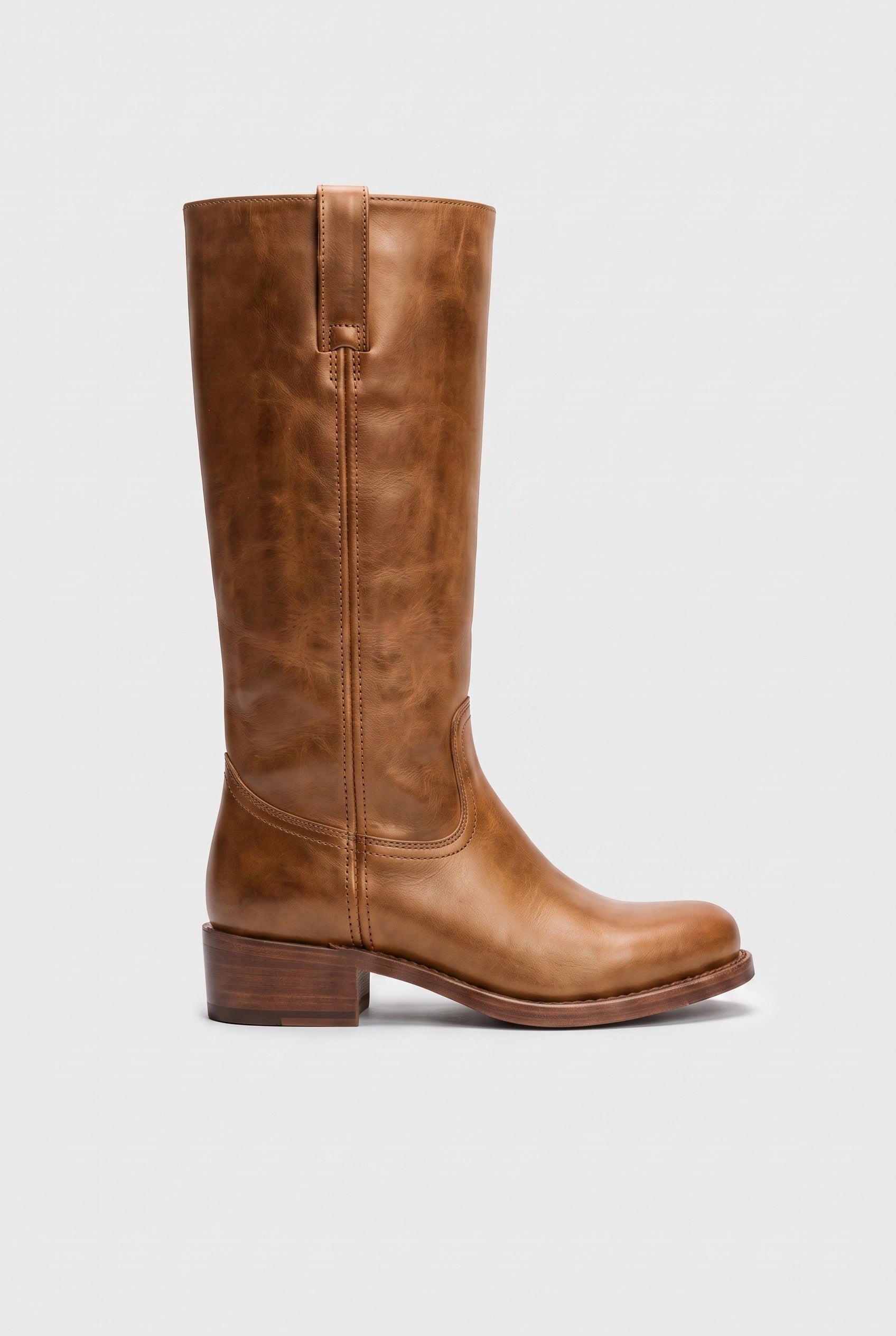 Women's Cowboy Boots | Cushioned Pull-On - Light Brown