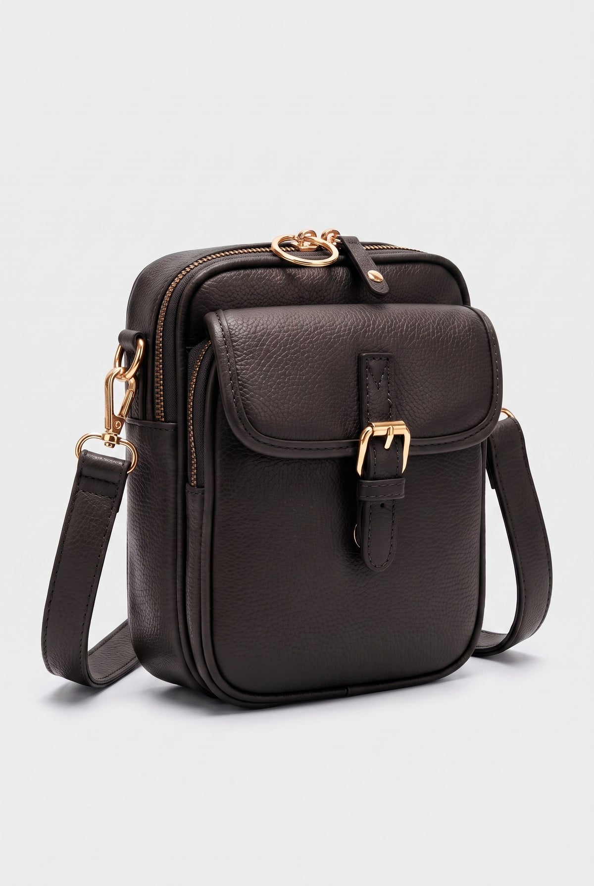 Women's Crossbody Bag | Buckle Flap Anti-Theft - 25